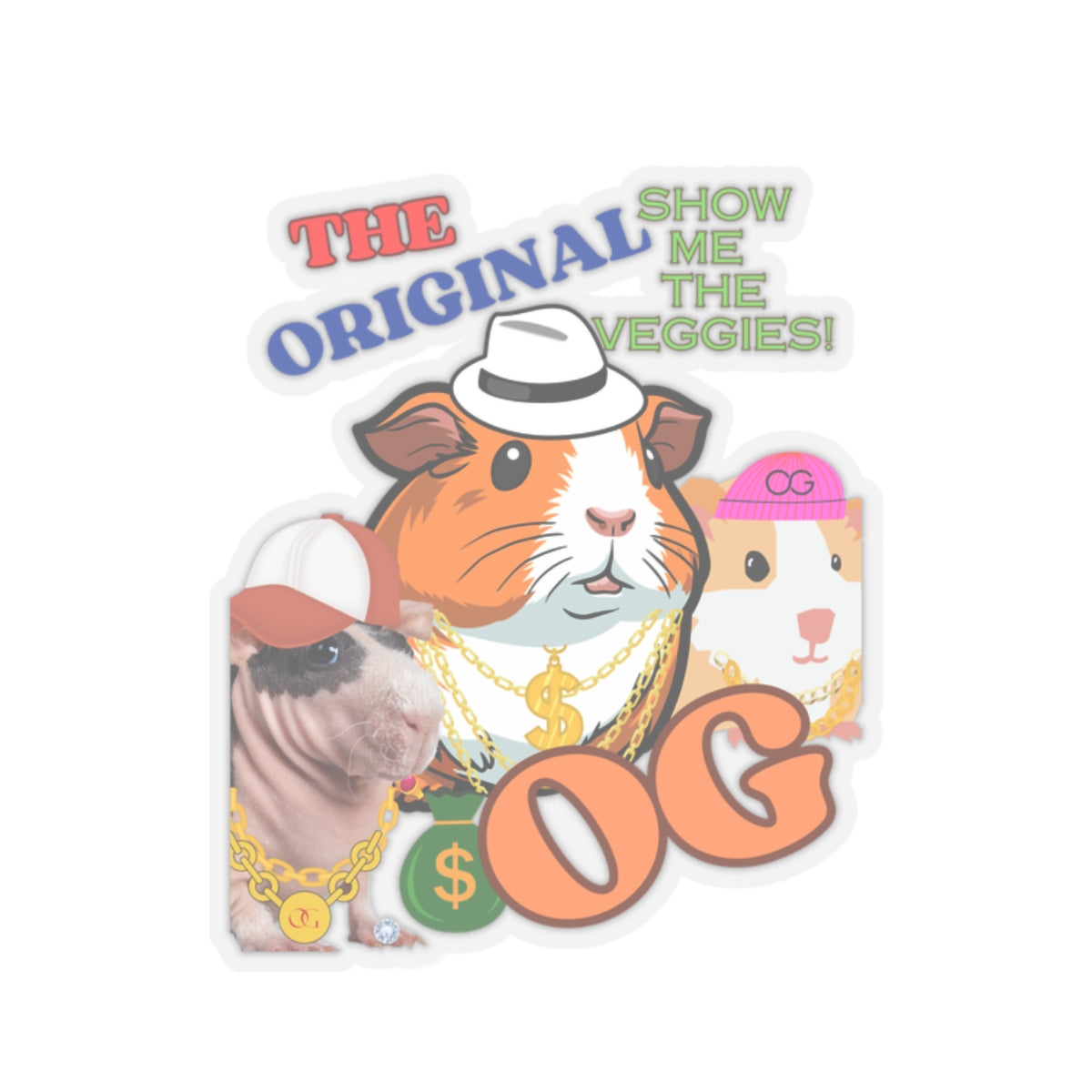 Original O.G. Guinea Pig Kiss-Cut Stickers