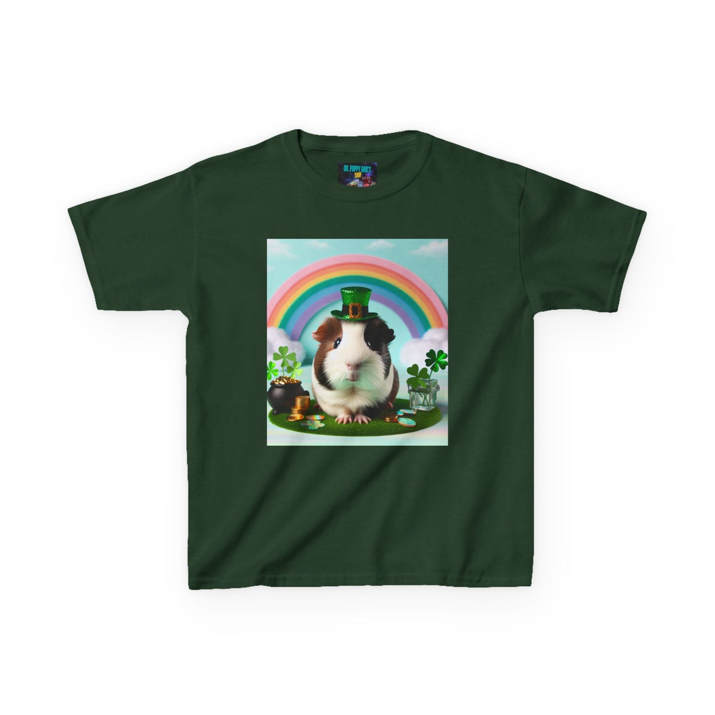 Guinea Pig Rainbow Tee, Fun Kids Shirt, St. Patrick's Day, Animal Lover Gift,