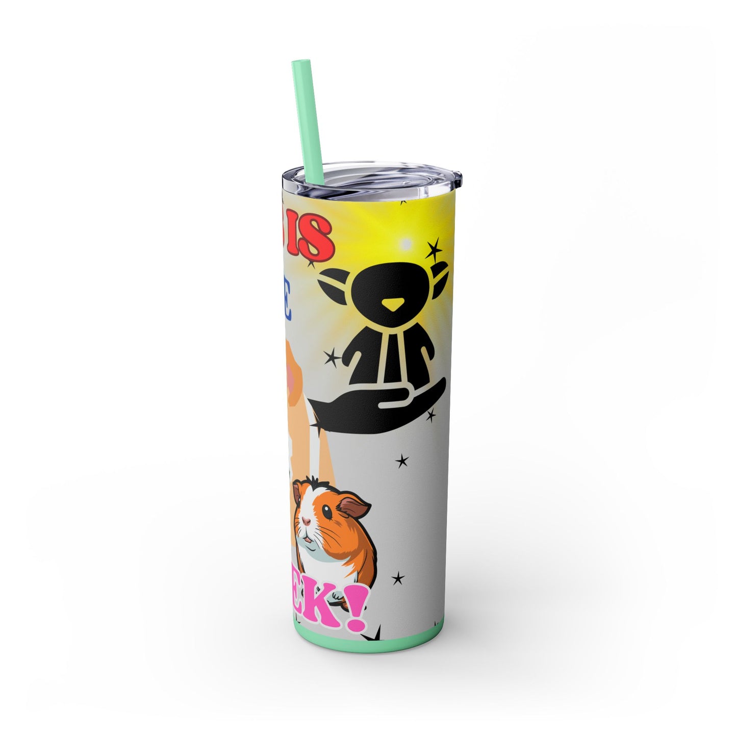 This is the Wheek, Guinea Pig Star Wars Themed Skinny Tumbler with Straw, 20oz