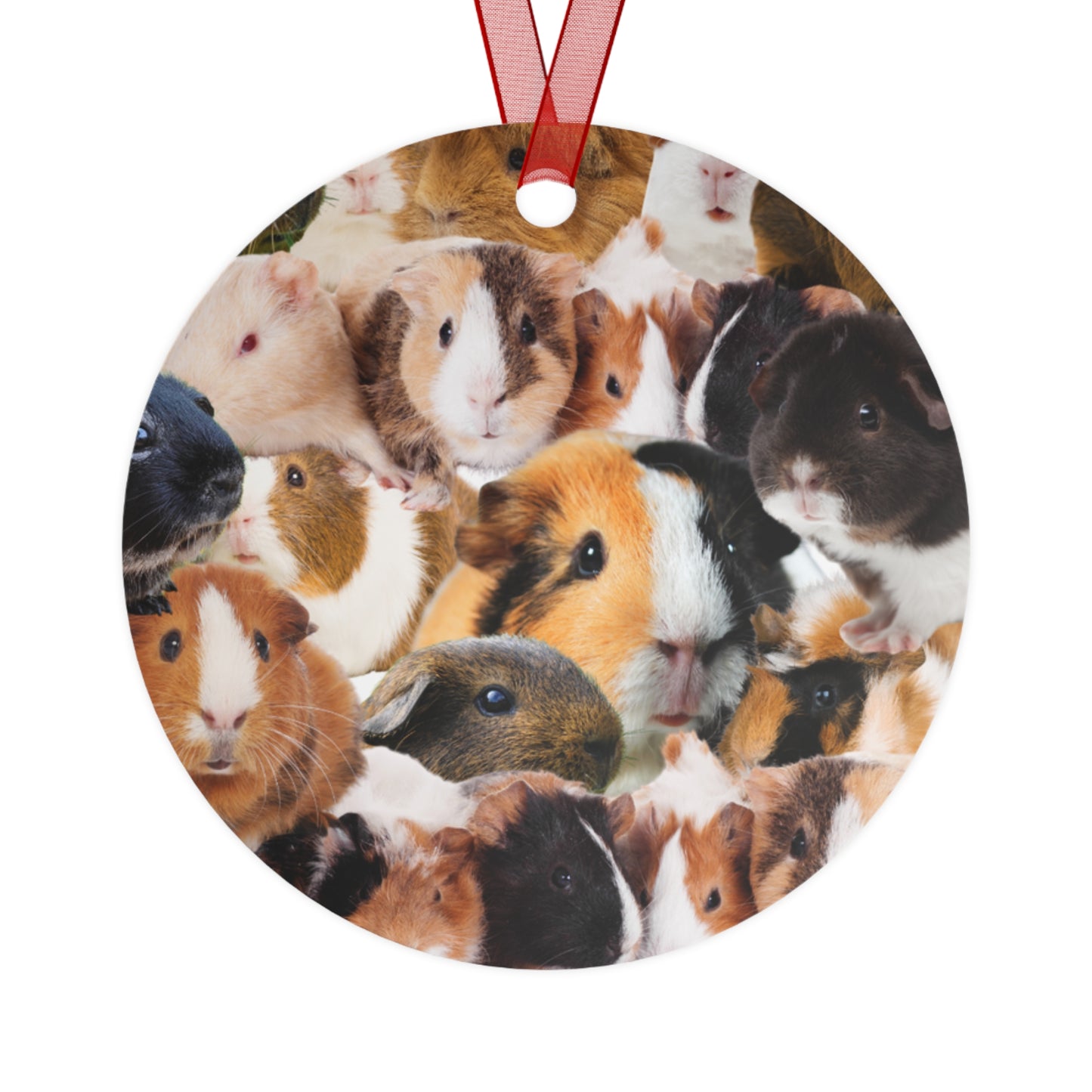 Metal Ornaments, Guinea Pigs Decor, Diversify Quote, Christmas Tree Decoration, Unique Holiday Gift, Cute Animal Ornament, Stocking Stuffer