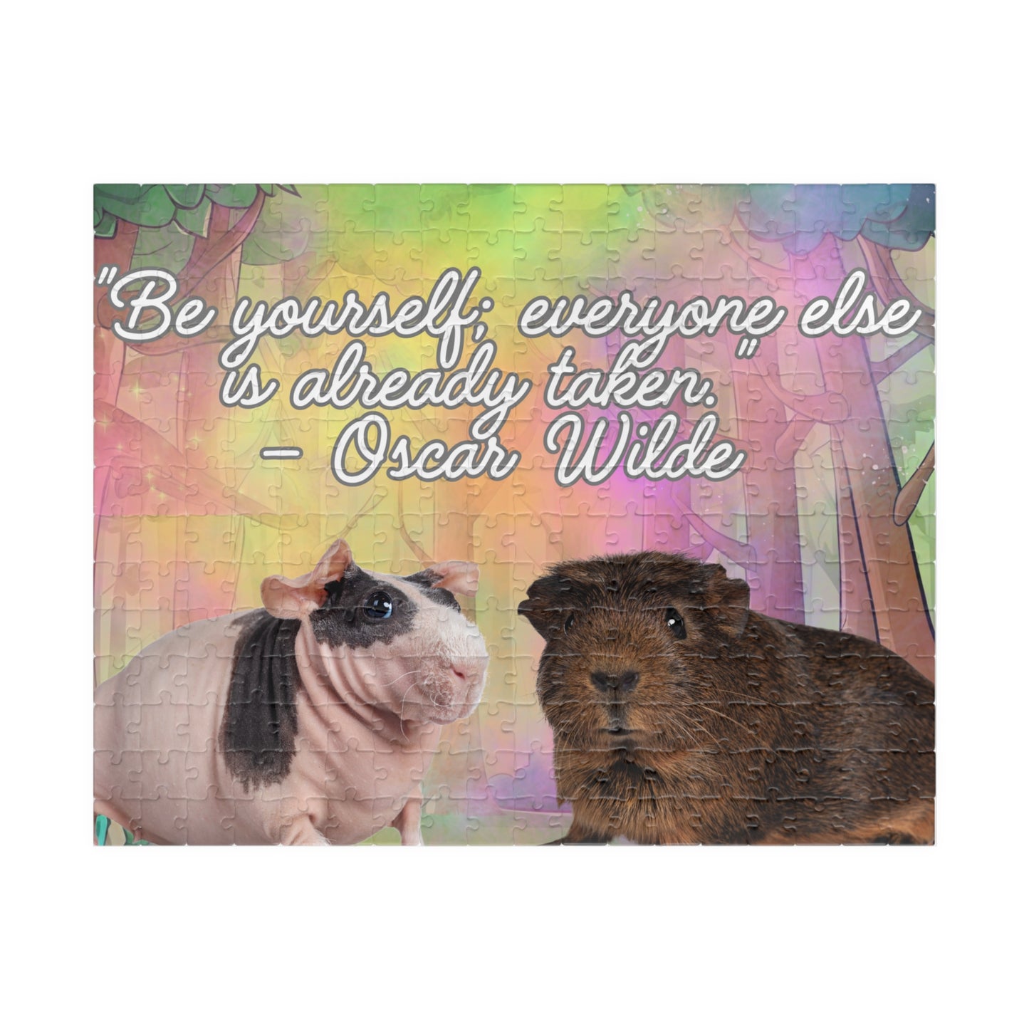 Guinea Pig Puzzle, Be Yourself Everyone Else is Already Taken, Family Game Night Fun, Inspirational Quote Puzzle, Animal Lover Gift