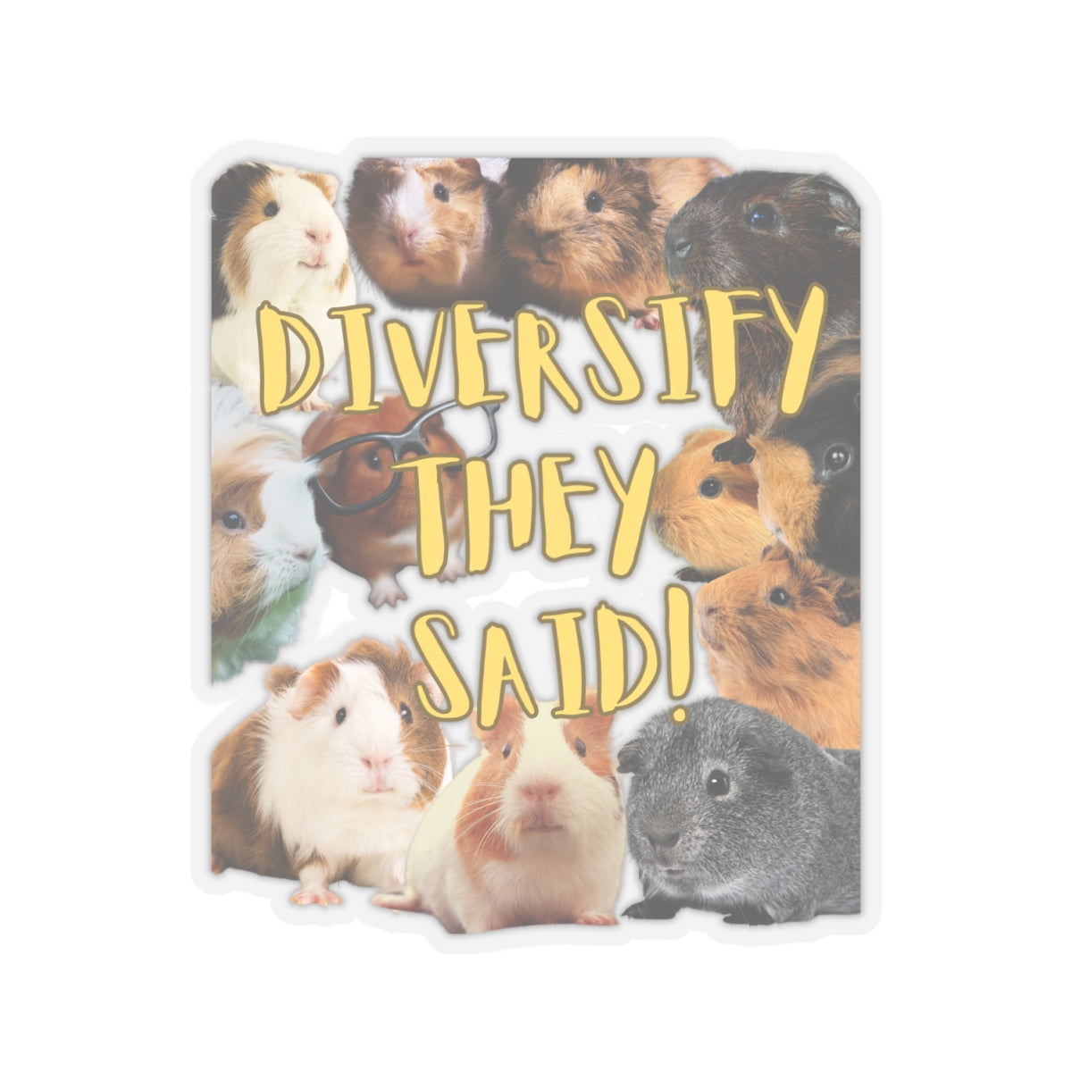 Guinea Pig Diversify Kiss-Cut Stickers