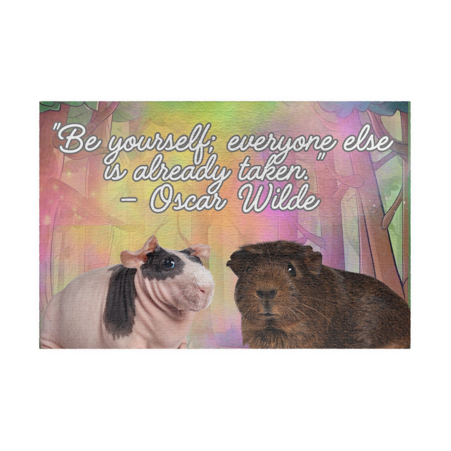 Guinea Pig Puzzle, Be Yourself Everyone Else is Already Taken, Family Game Night Fun, Inspirational Quote Puzzle, Animal Lover Gift