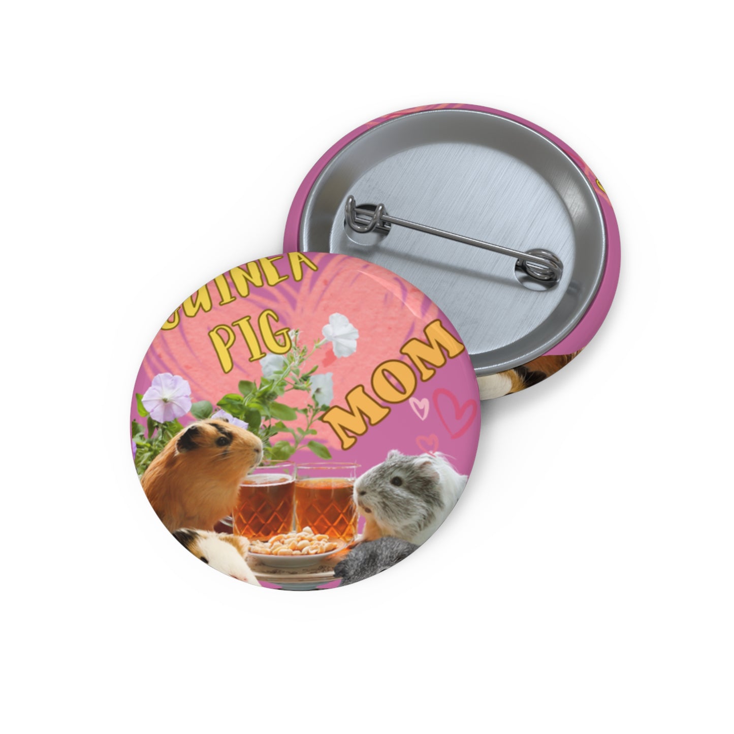 Guinea Pig Mom Pin Buttons