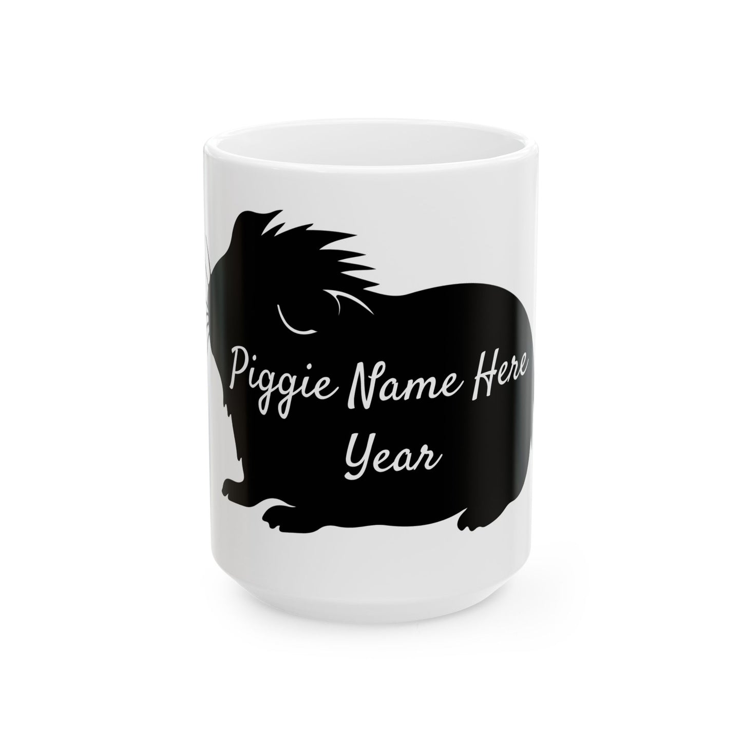 Guinea Pig Memorial Ceramic Mug, Personalized Guinea Pig Tribute Coffee Cup, Pet Remembrance Gift, 11oz, 15oz