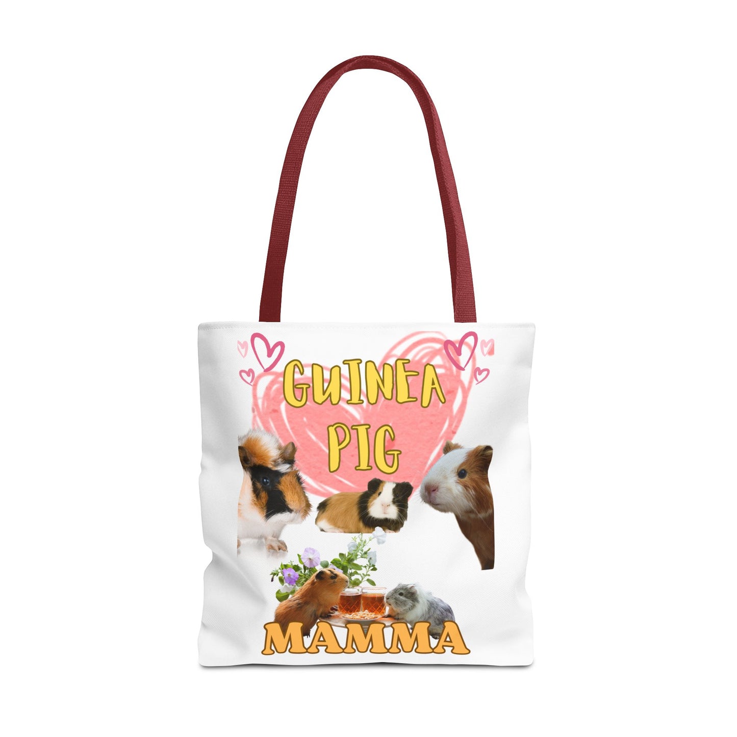 Guinea Pig Mamma Tote Bag - Cute Animal Lover Gift, Guinea Pig Mom Shoulder Bag, Pet Owner Reusable Shopping Tote, Small Animal Mama Beach