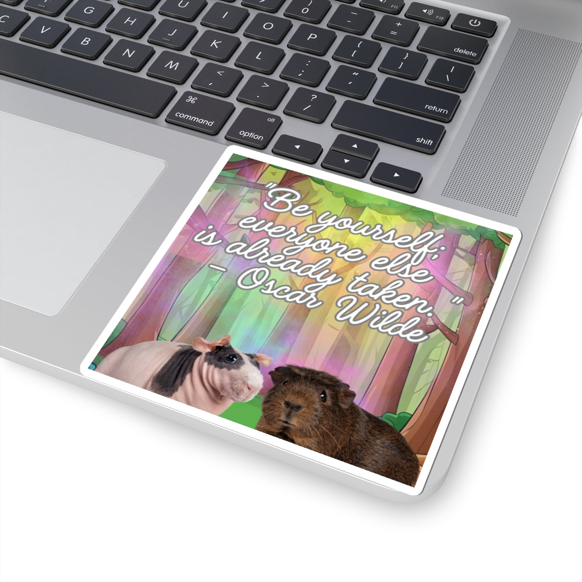 Inspirational Guinea Pig Kiss-Cut Stickers, Quirky Motivational Decals for Laptops, Journals, Gifts, Animal Lovers, Encouragement