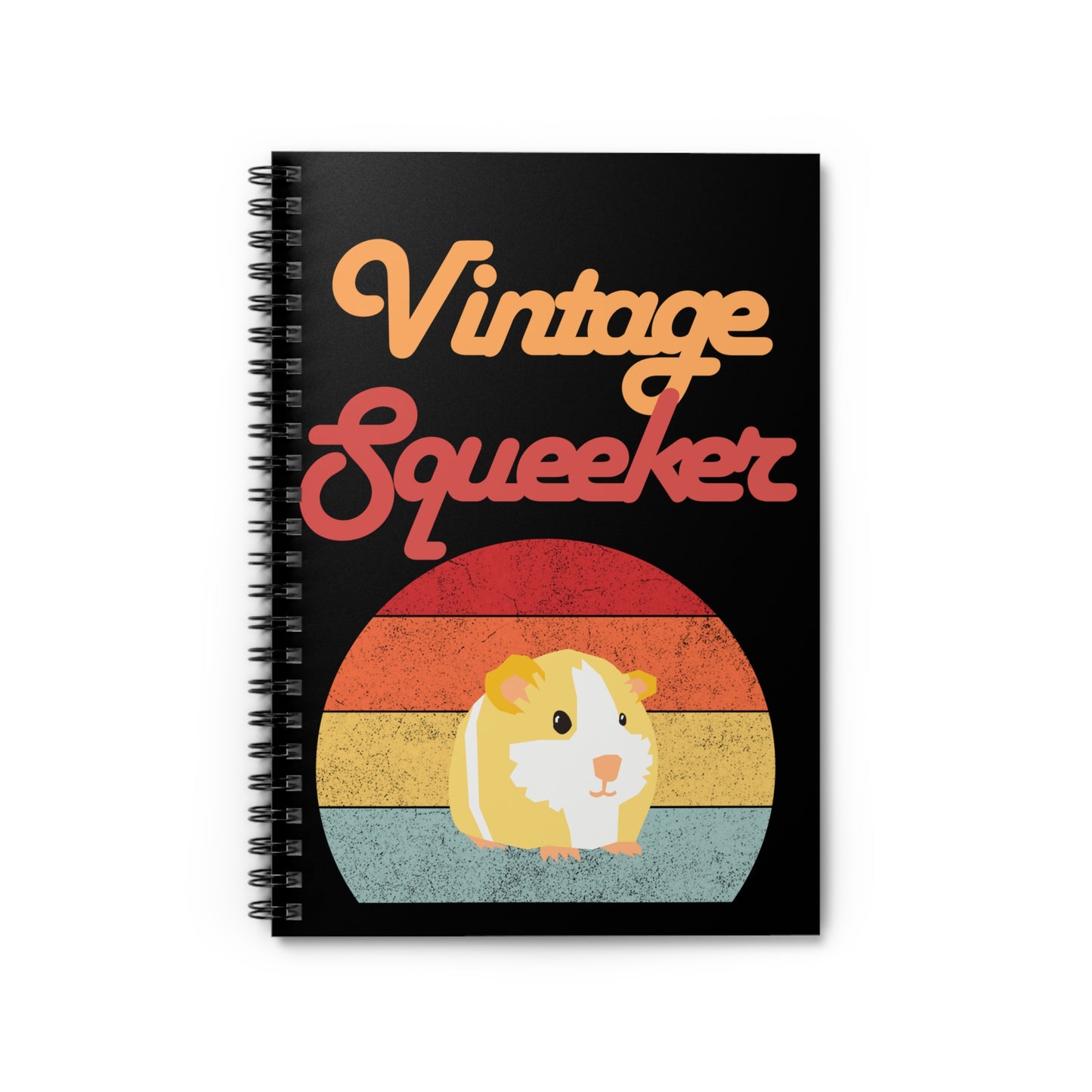 Spiral Notebook - Cute Vintage Squeeker Guinea Pig Picture, Ruled Line Journal, Notepad, Diary, Planner, Stationery Set