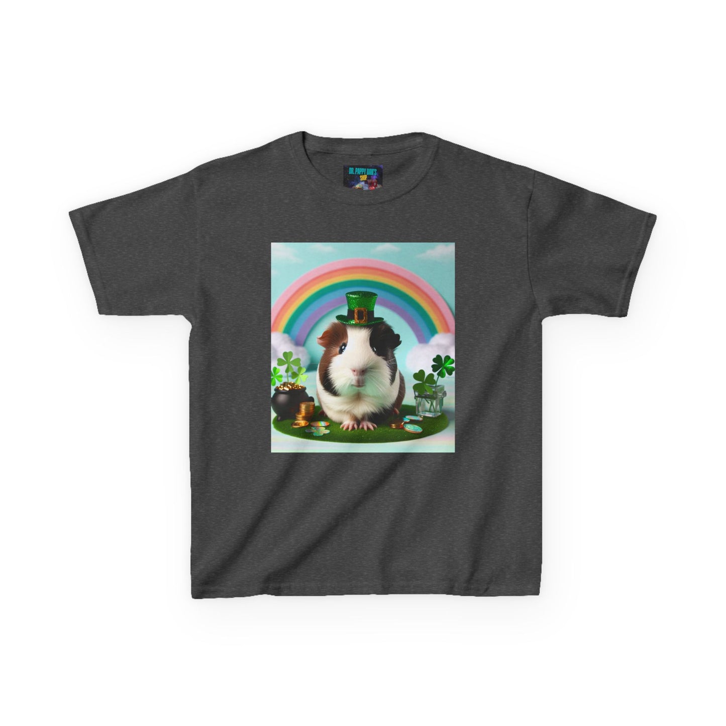 Guinea Pig Rainbow Tee, Fun Kids Shirt, St. Patrick's Day, Animal Lover Gift,