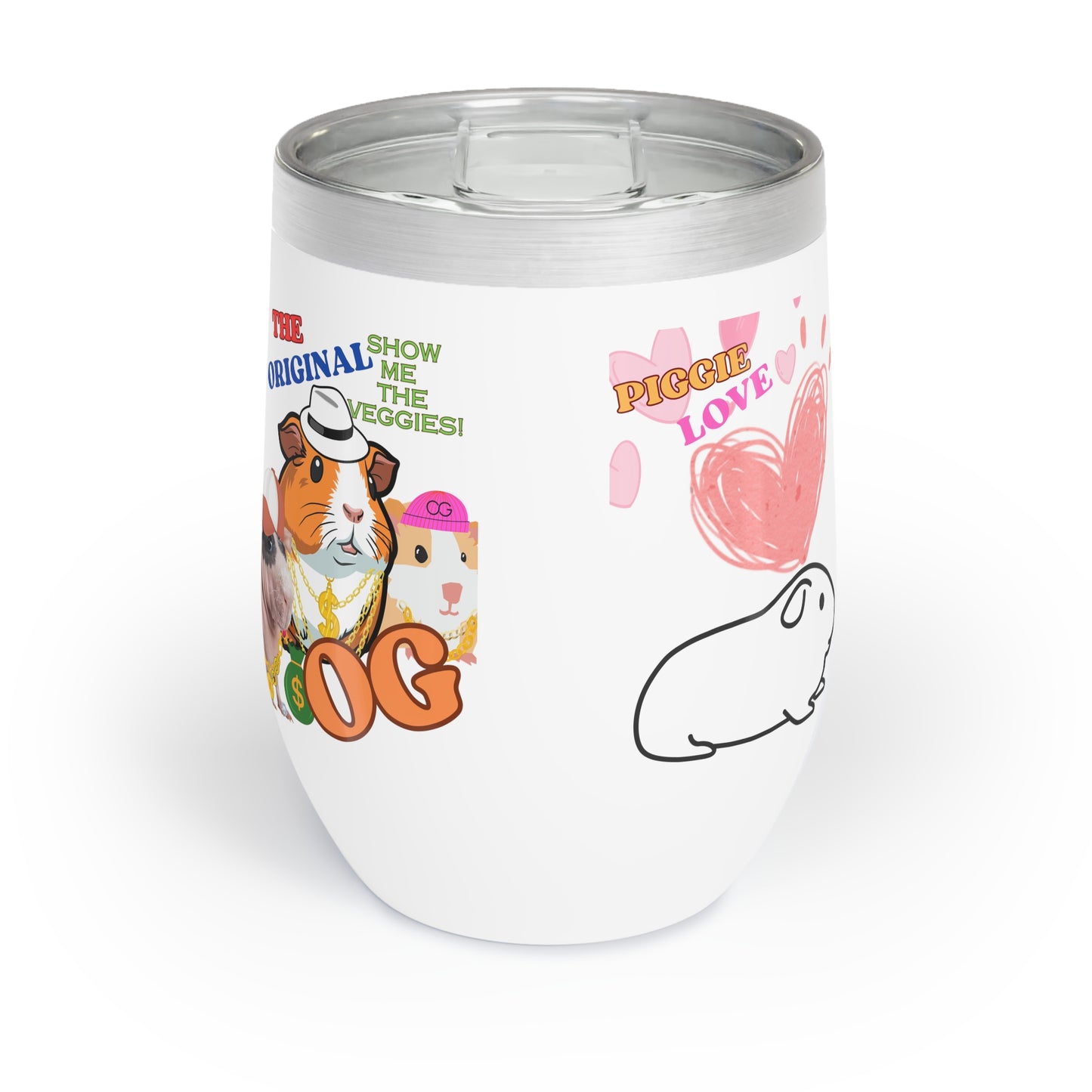 Wine Tumbler, Guinea Pig Boss O G, Funny Animal Lover Gift, Insulated Drinkware, Cute Rodent Cup, Sassy Pet Owner Present