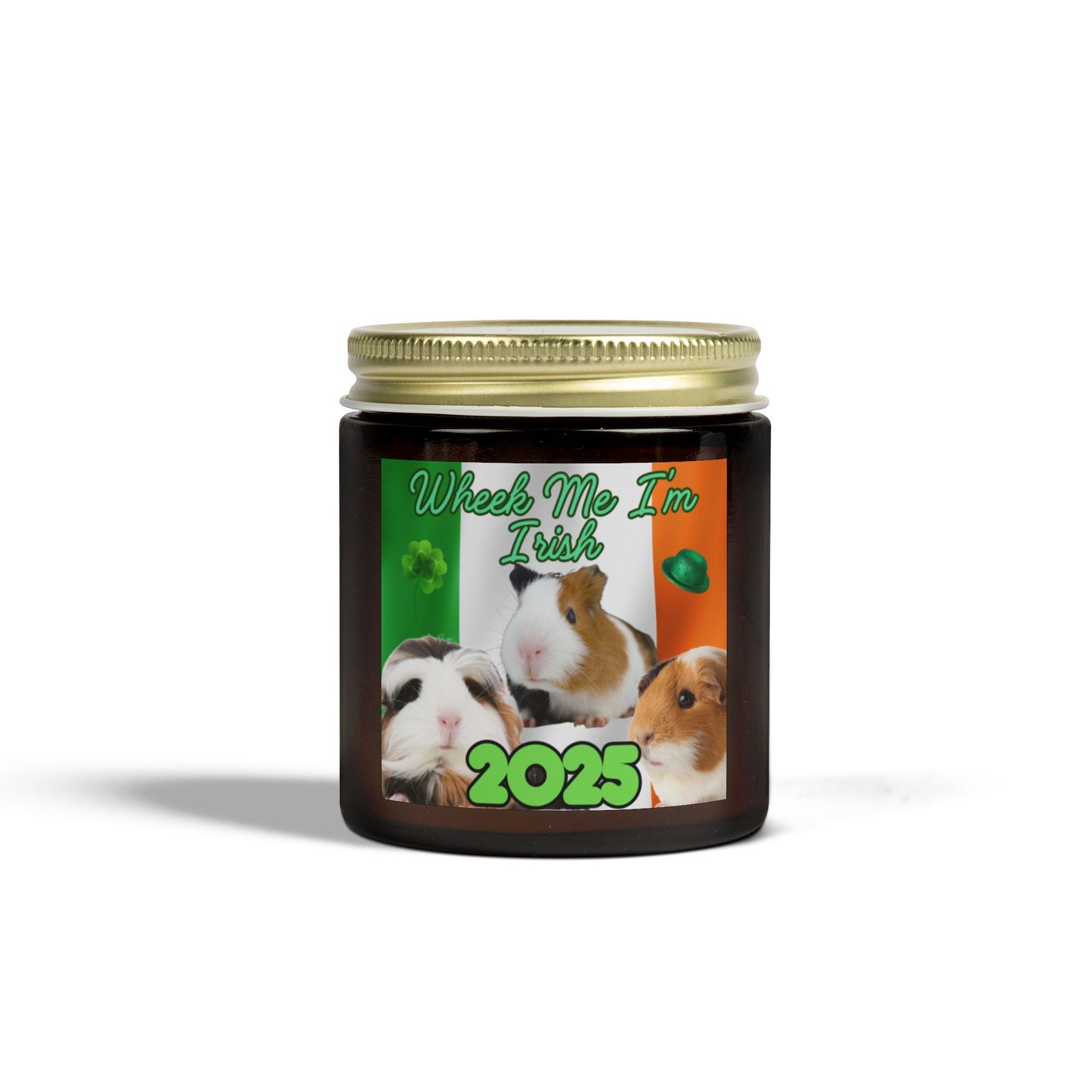 Guinea Pig Themed Scented Candle | Wheel Me I'm Irish 2025, Pet Lover Gift, St.