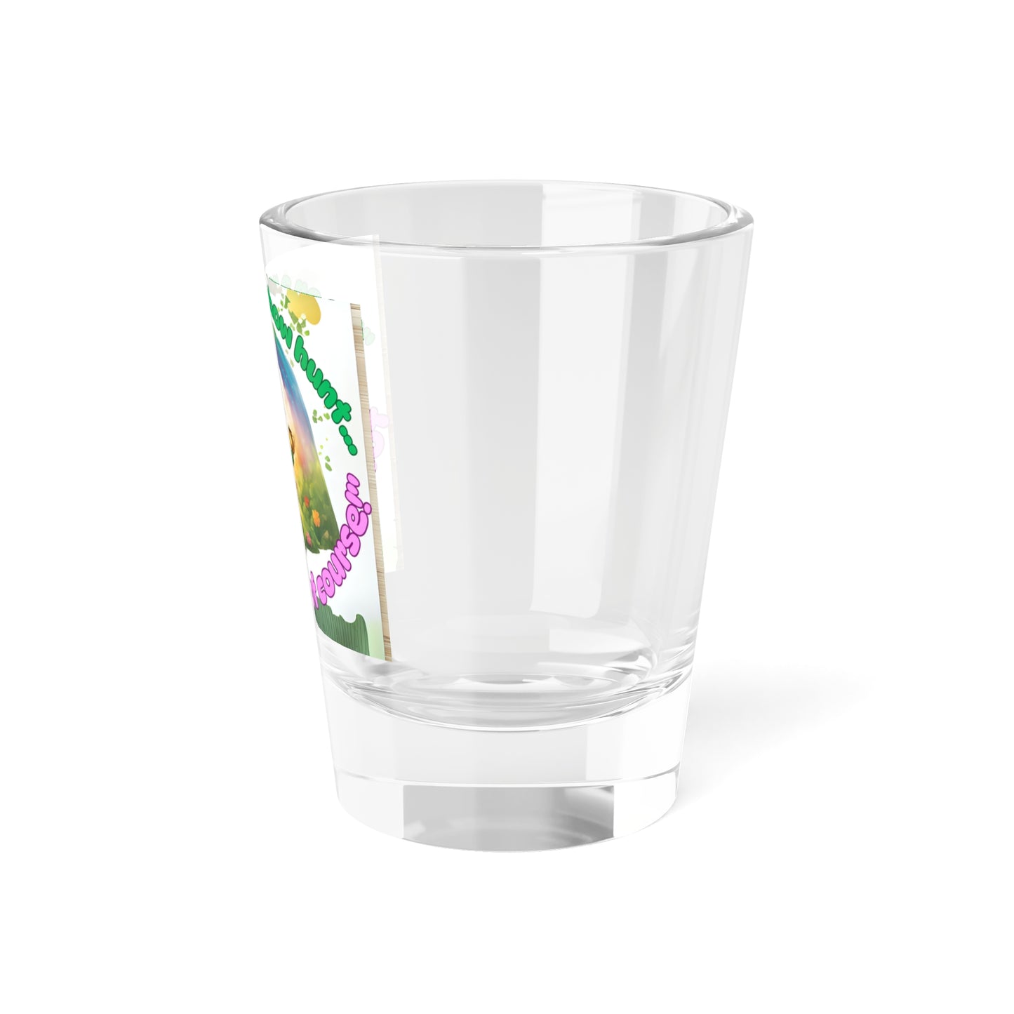 St. Patrick's Day Shot Glass, Colorful Lucky Glass for Celebrations, Rainbow Hunt Shotglass, Gift for Veggie Lovers, Fun Drinkware