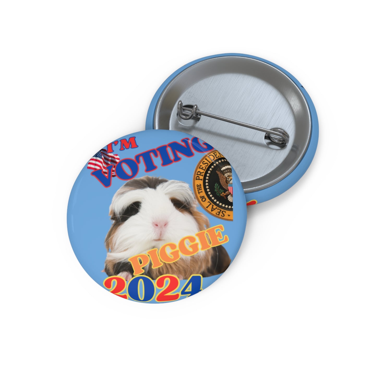 I'm Voting Piggie 2024 Election Pin Buttons