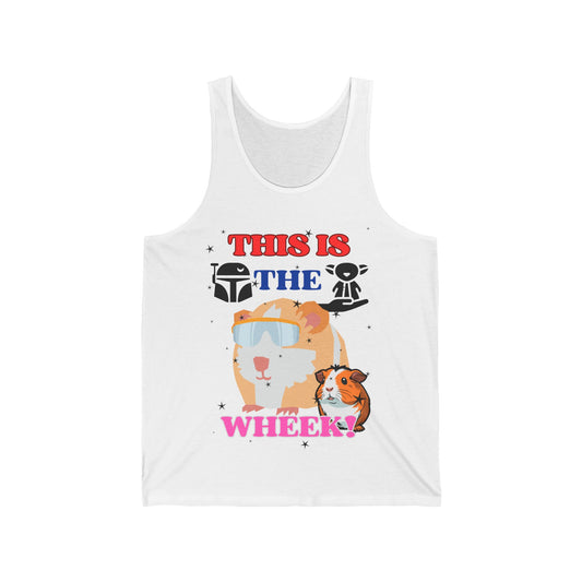 This is the Wheek, Guinea Pig, Mandalorian Themed Unisex Jersey Tank