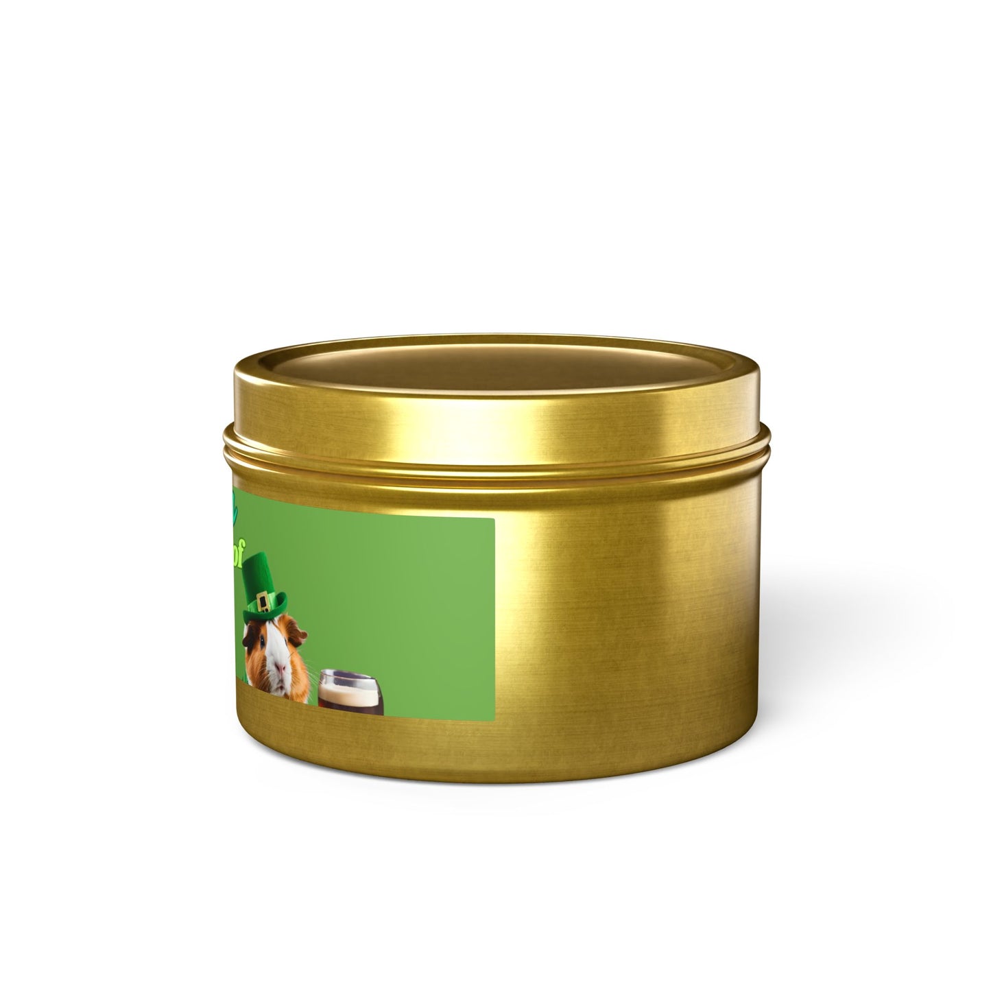 Tin Candles, Guinea Pig Holding Pint of Ale, St. Patrick's Day Decor, Irish