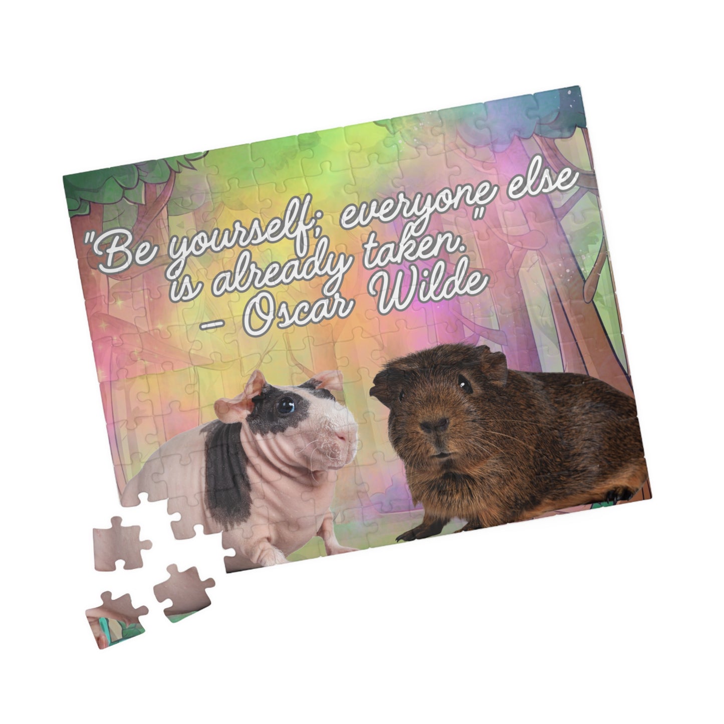 Guinea Pig Puzzle, Be Yourself Everyone Else is Already Taken, Family Game Night Fun, Inspirational Quote Puzzle, Animal Lover Gift