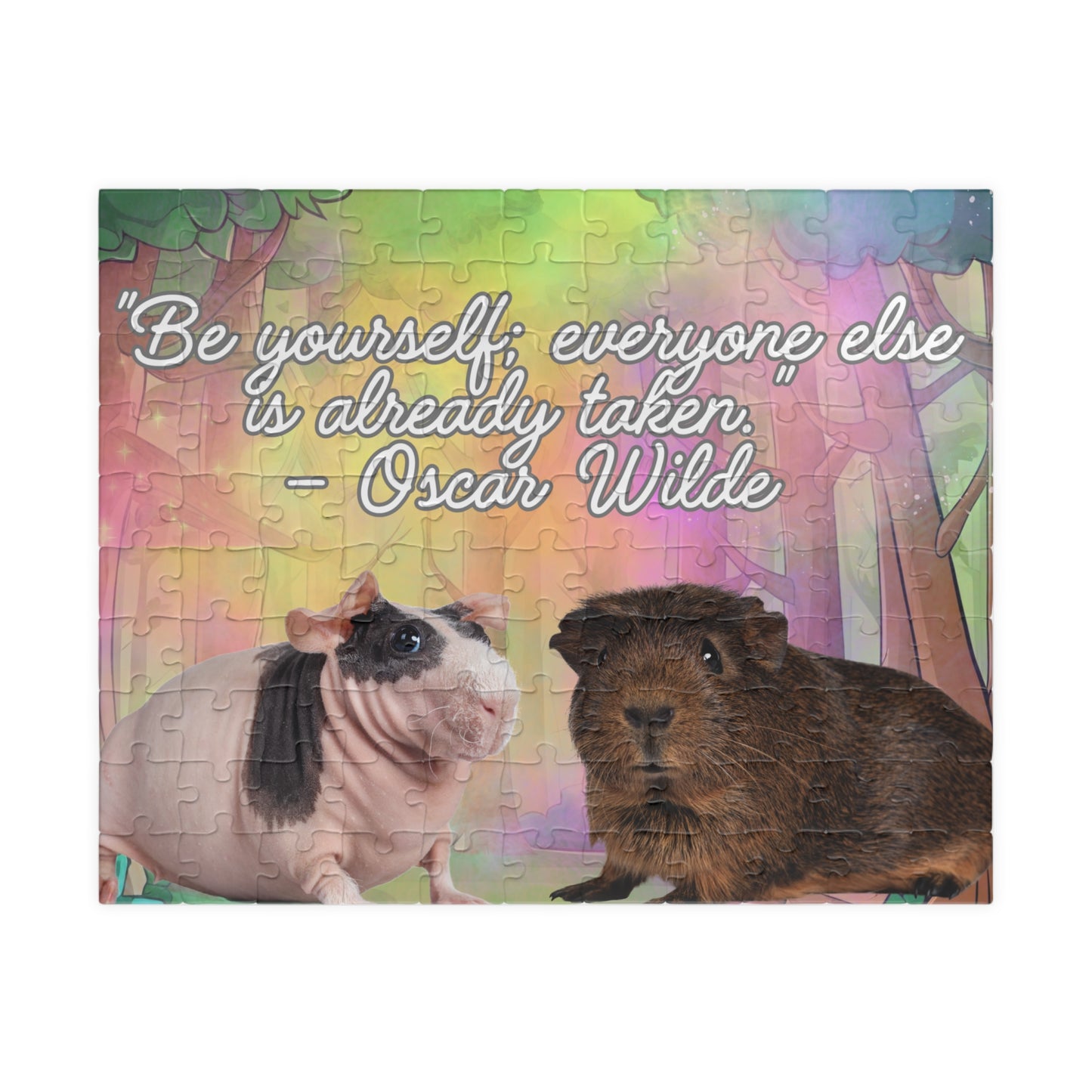 Guinea Pig Puzzle, Be Yourself Everyone Else is Already Taken, Family Game Night Fun, Inspirational Quote Puzzle, Animal Lover Gift