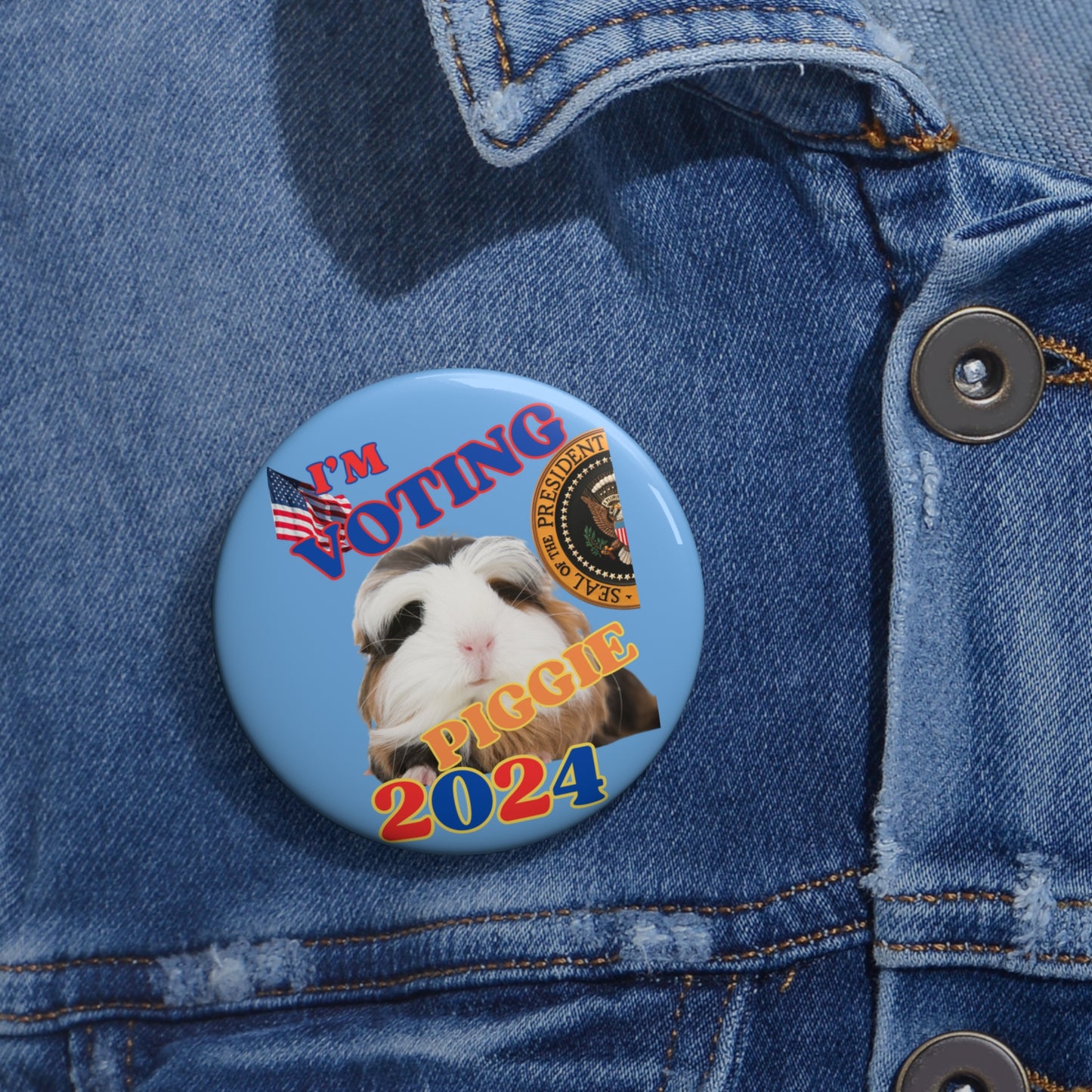 I'm Voting Piggie 2024 Election Pin Buttons