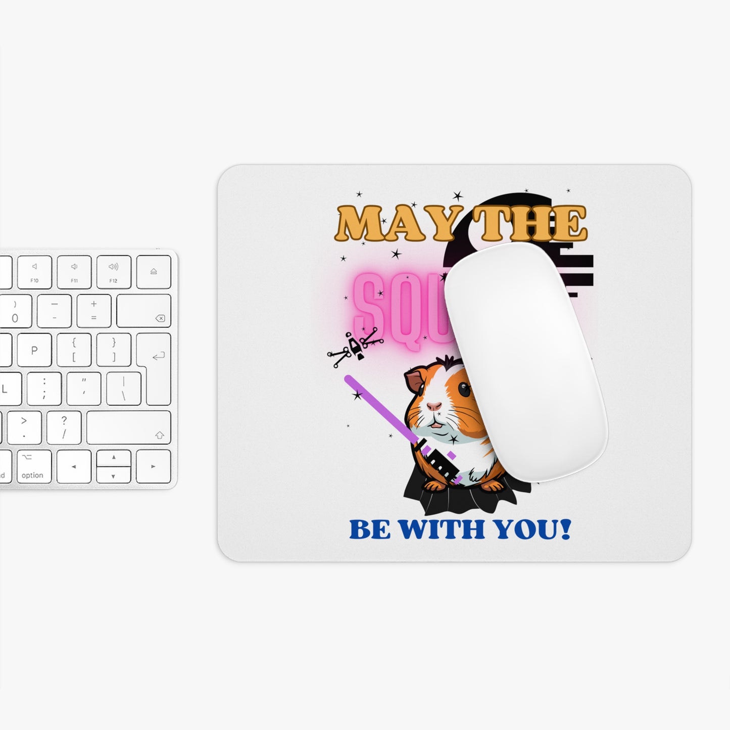 May the Squeek Be With You, Guinea Pig Staw Wars Themed Mouse Pad