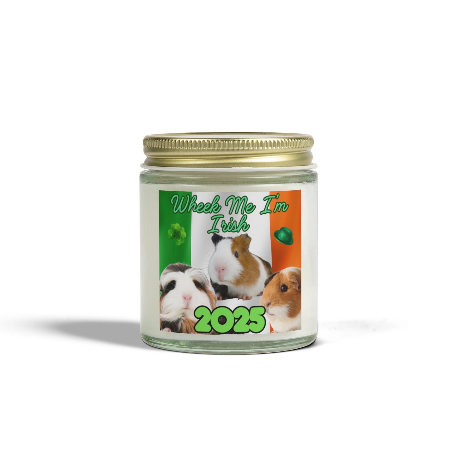 Guinea Pig Themed Scented Candle | Wheel Me I'm Irish 2025, Pet Lover Gift, St.