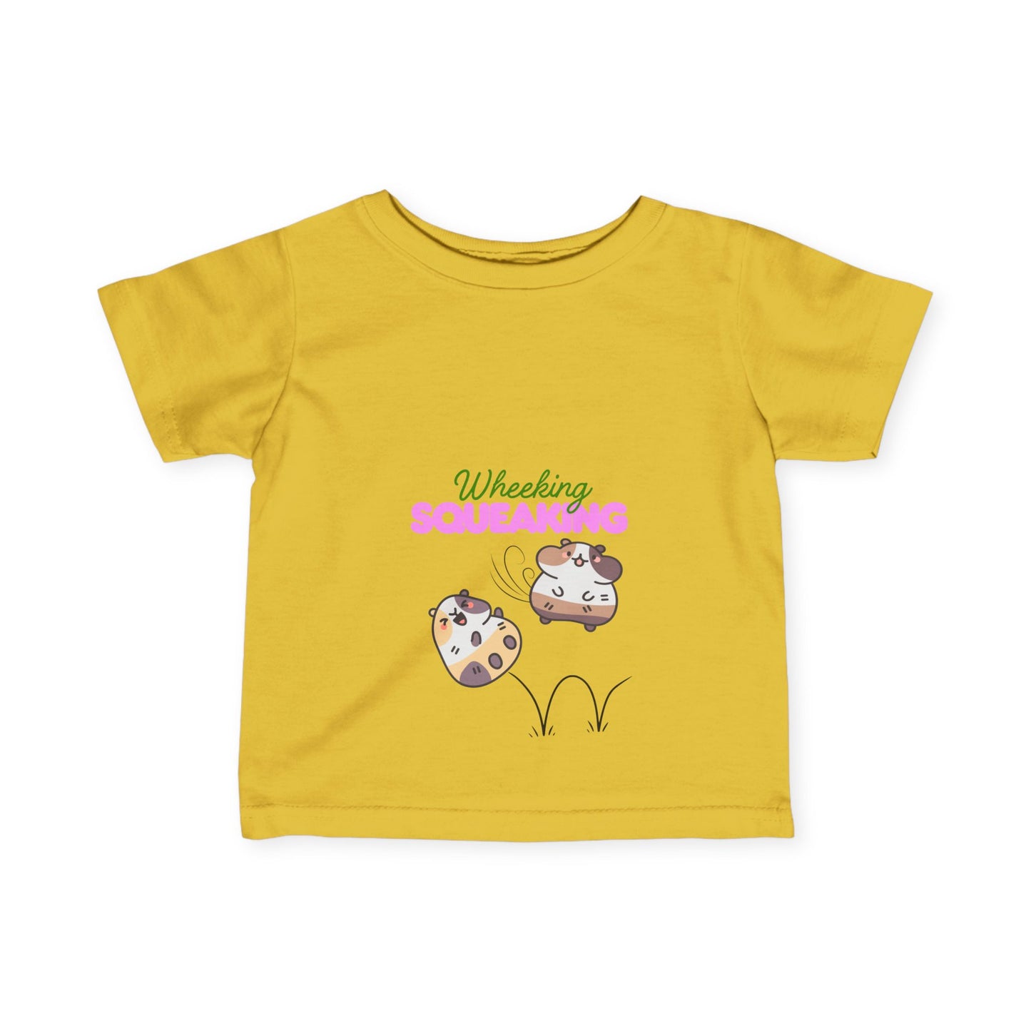 Guinea Pig Infant Tee, Wheeking & Squeaking, Customize-able Back, Cute Kawaii Animal Shirt, Baby Clothes, Toddler Top, Kids Graphic T-Shirt