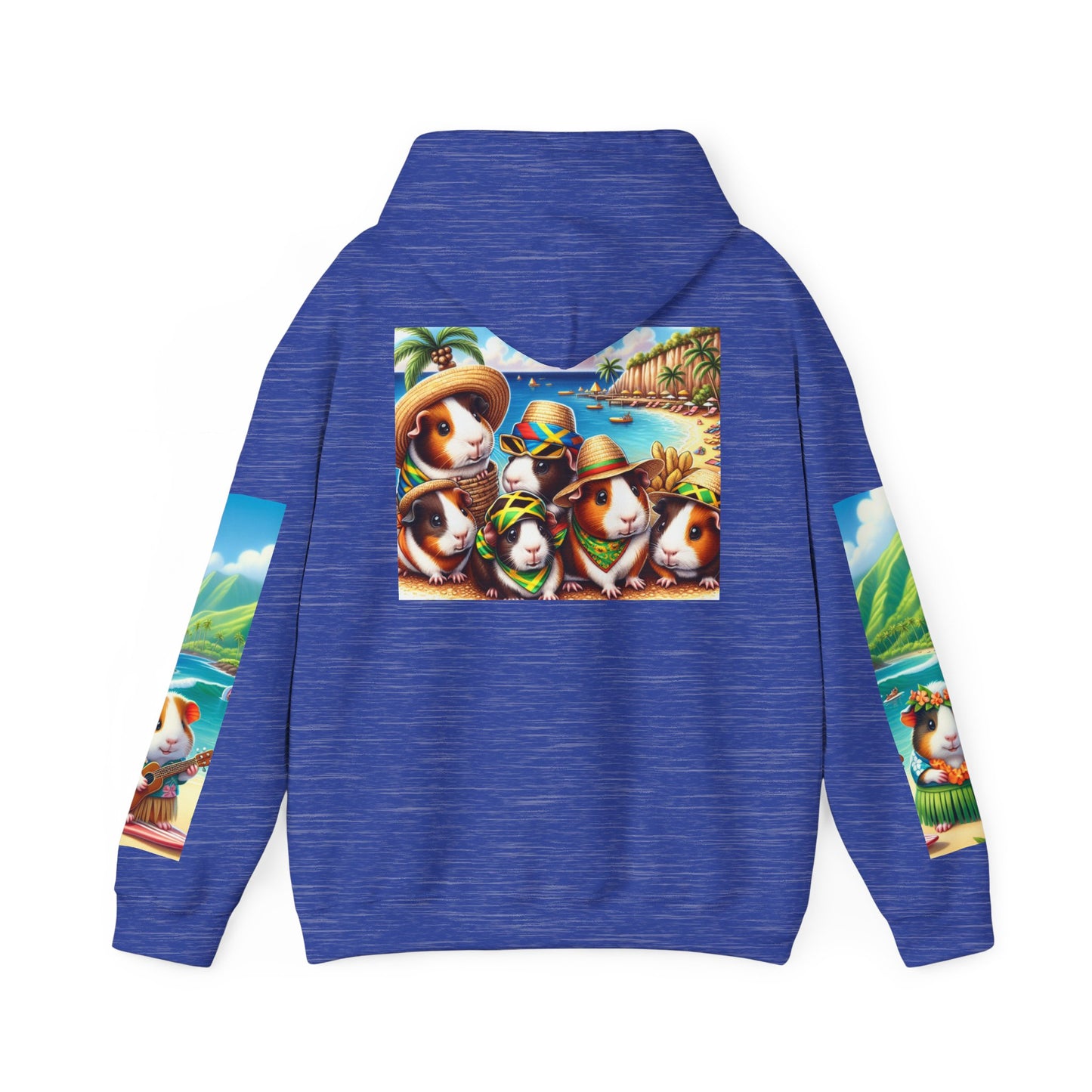 Tropical Guinea Pigs Hoodie, Islander Pigs Sweatshirt, Beach Celebration Jumper, Unisex Hooded Pullover, Coastal Animal Outerwear