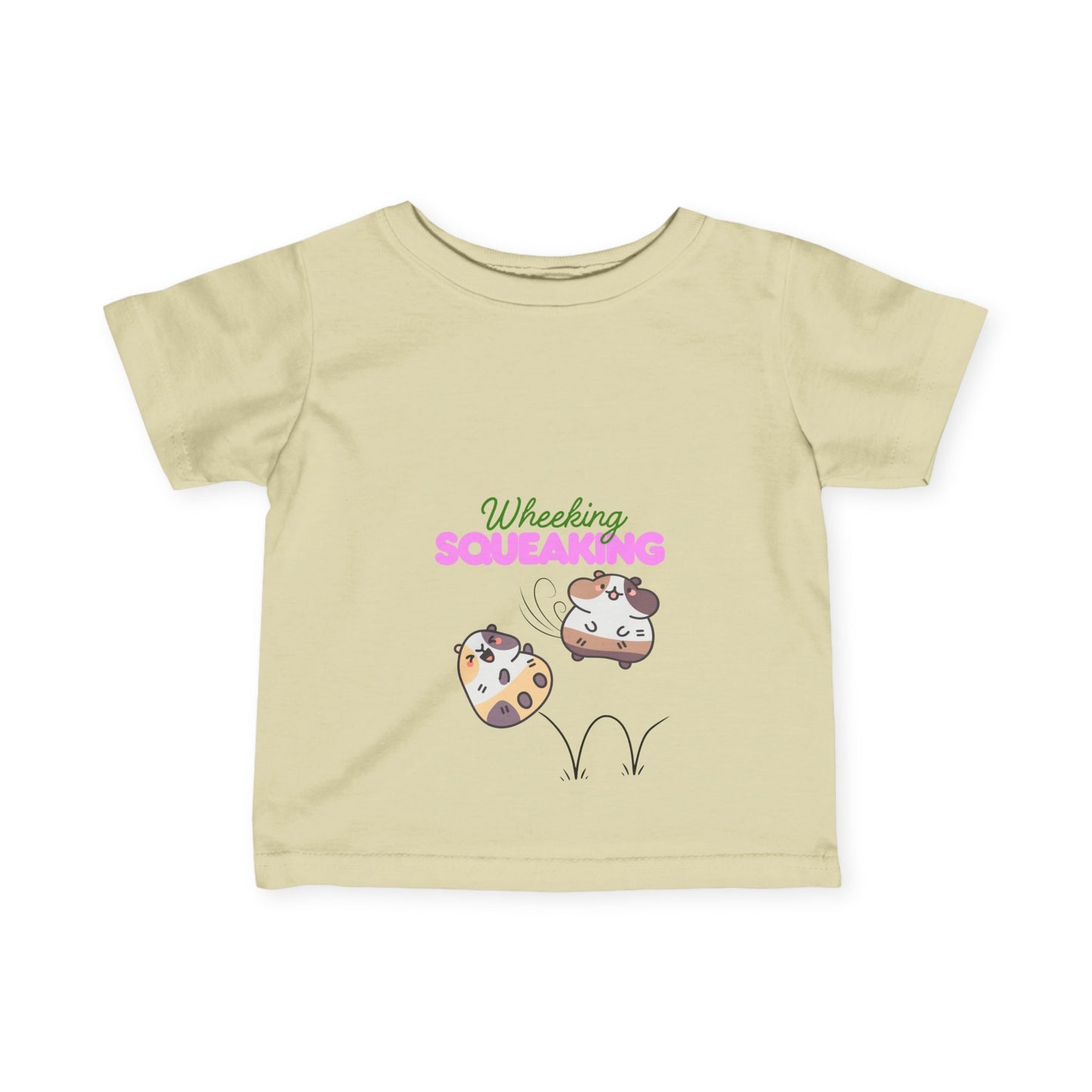 Guinea Pig Infant Tee, Wheeking & Squeaking, Customize-able Back, Cute Kawaii Animal Shirt, Baby Clothes, Toddler Top, Kids Graphic T-Shirt