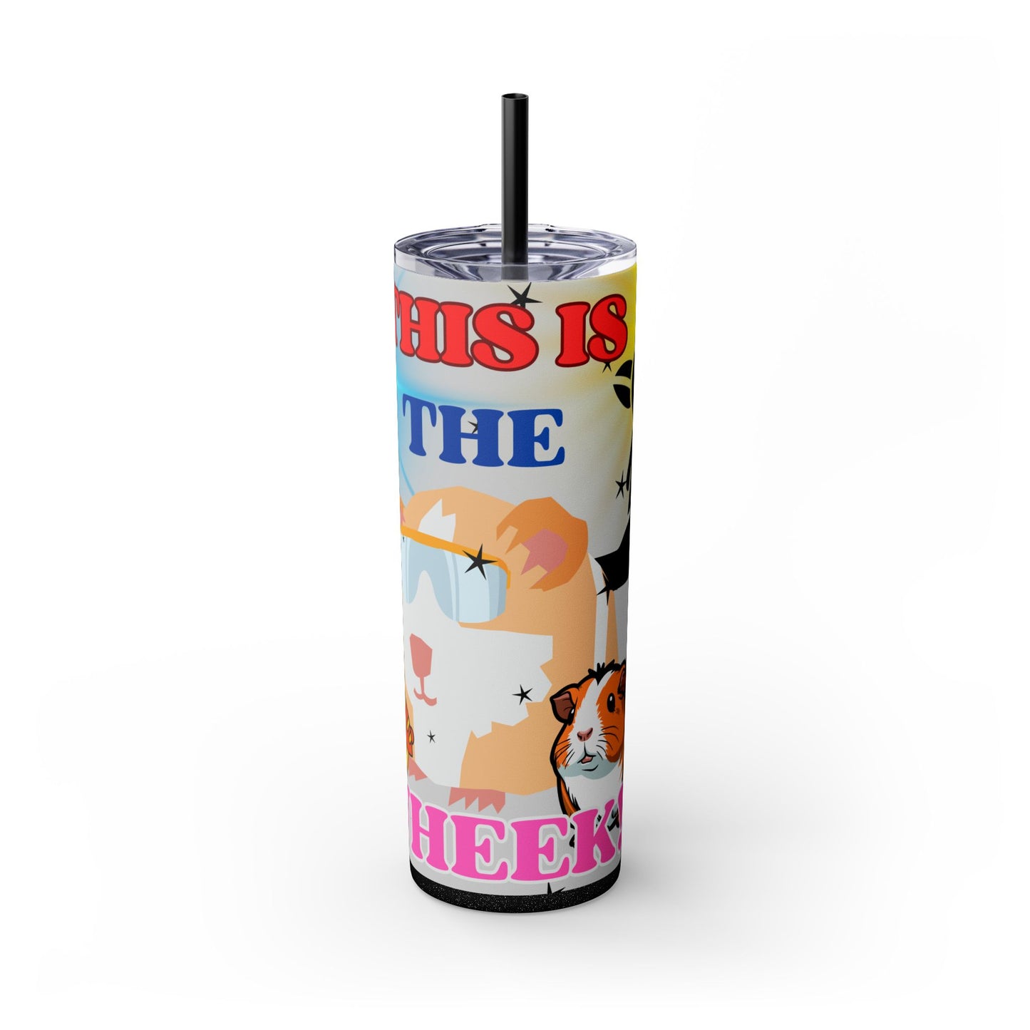 This is the Wheek, Guinea Pig Star Wars Themed Skinny Tumbler with Straw, 20oz