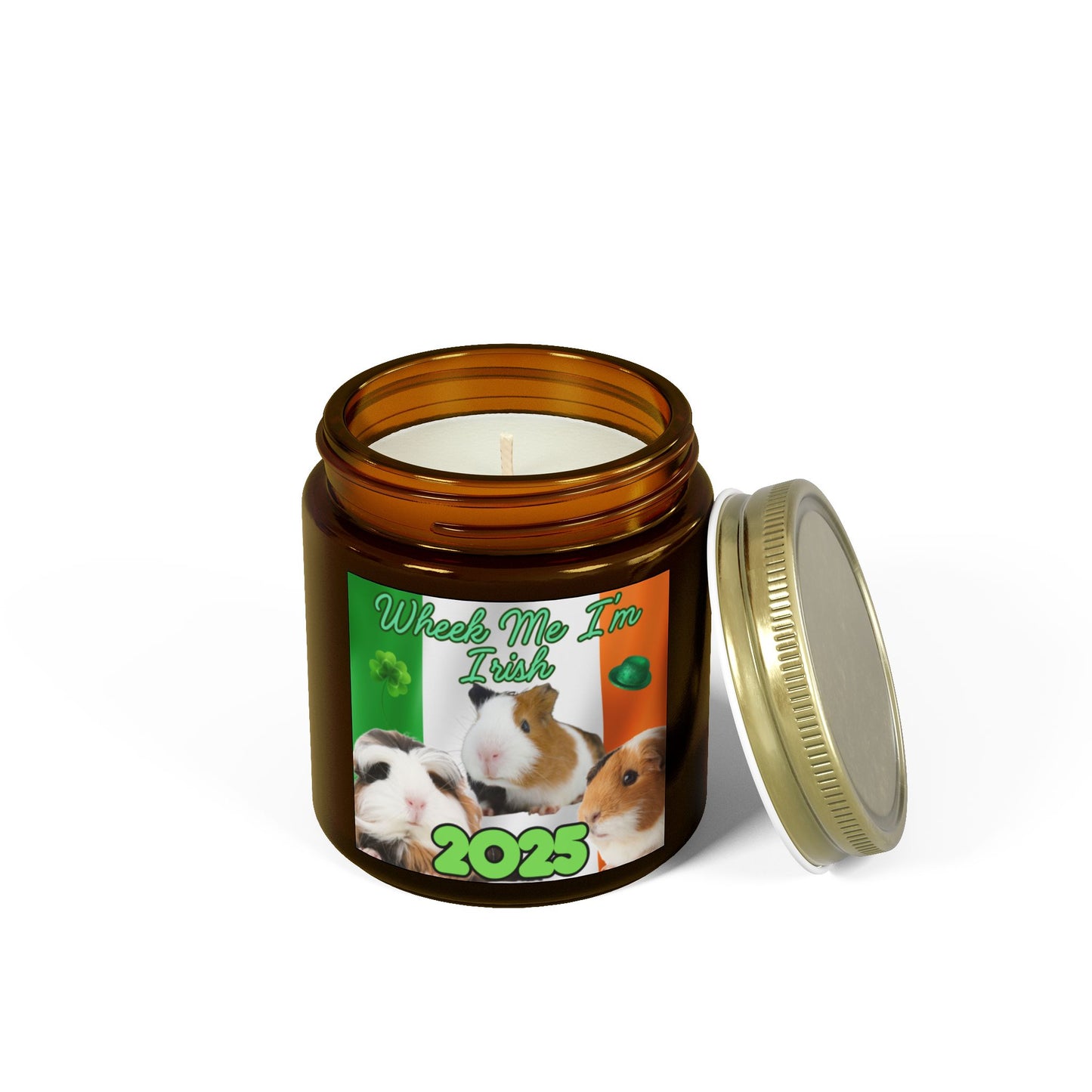 Guinea Pig Themed Scented Candle | Wheel Me I'm Irish 2025, Pet Lover Gift, St.