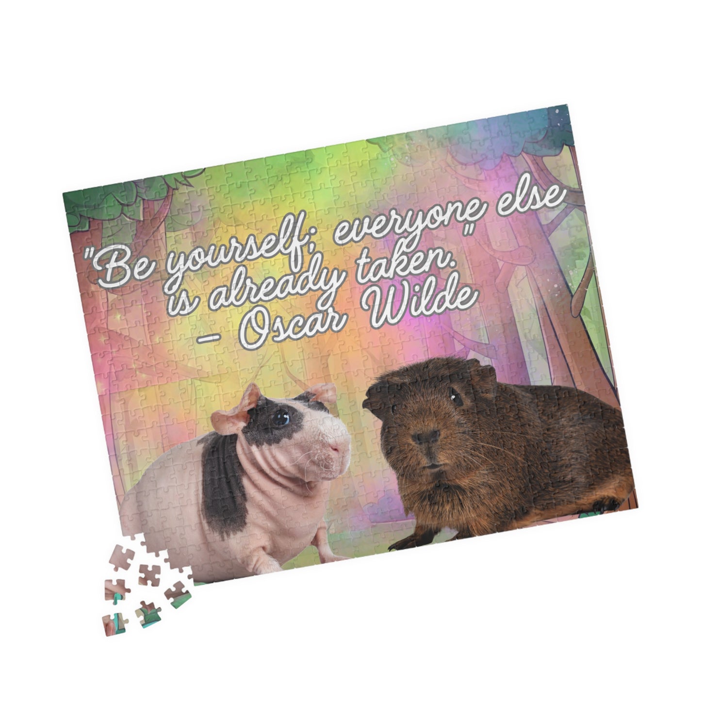 Guinea Pig Puzzle, Be Yourself Everyone Else is Already Taken, Family Game Night Fun, Inspirational Quote Puzzle, Animal Lover Gift