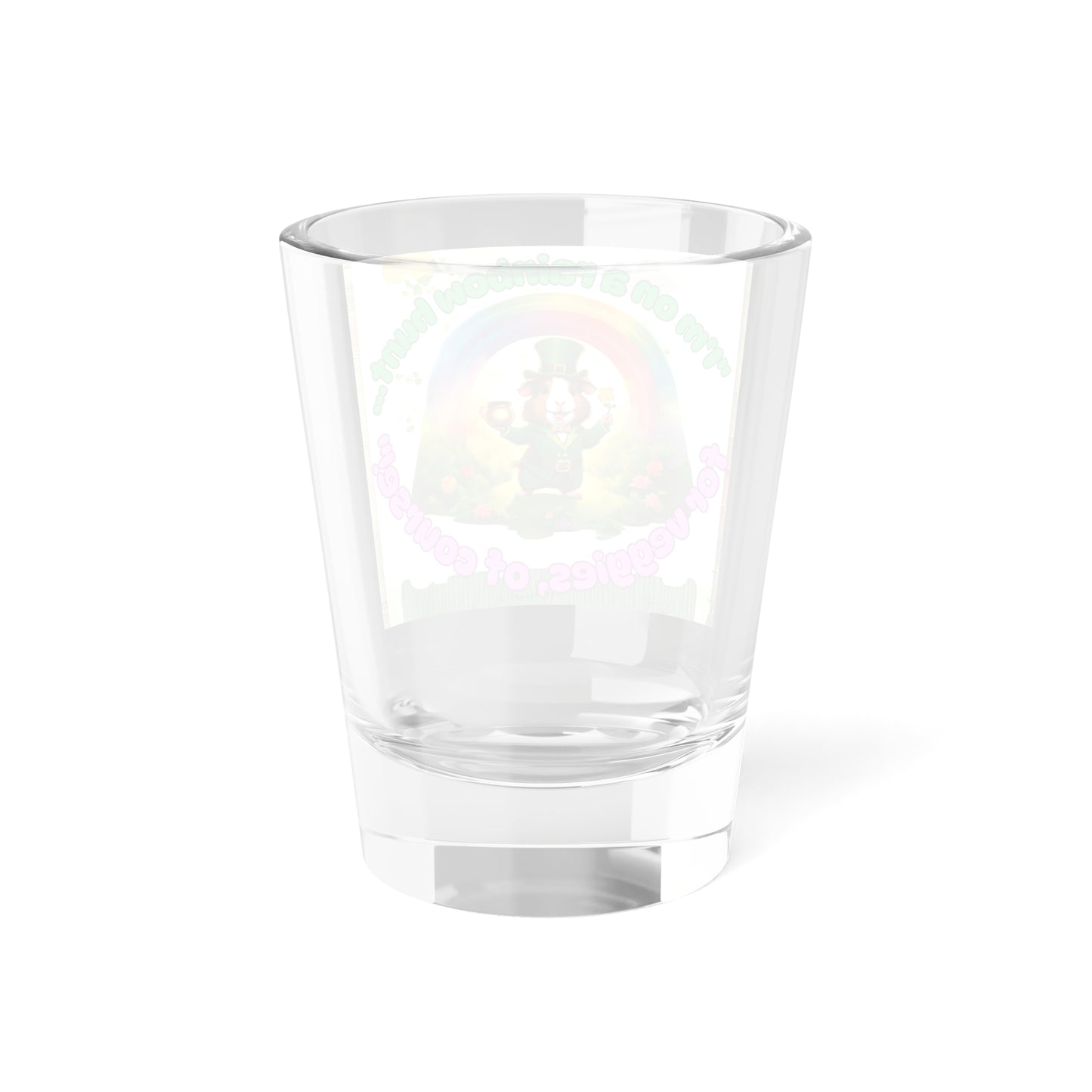 St. Patrick's Day Shot Glass, Colorful Lucky Glass for Celebrations, Rainbow Hunt Shotglass, Gift for Veggie Lovers, Fun Drinkware