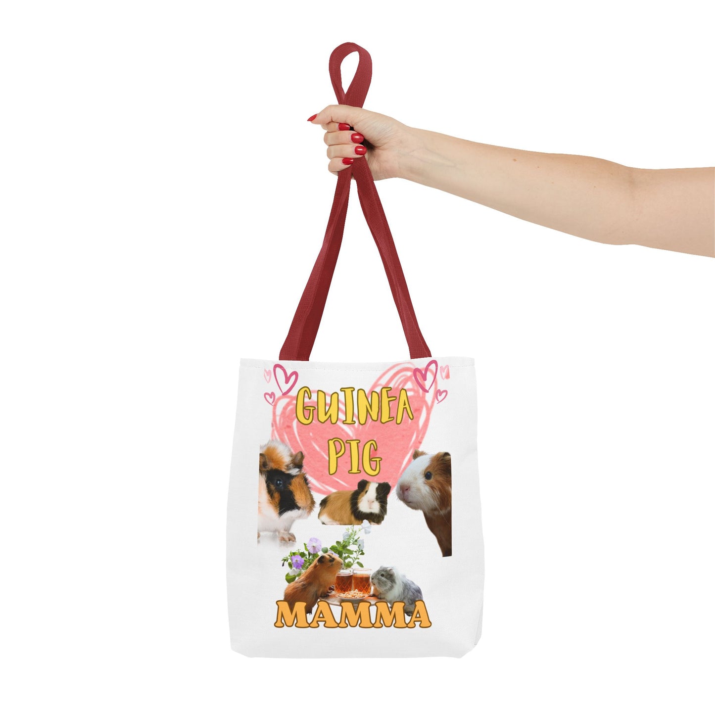 Guinea Pig Mamma Tote Bag - Cute Animal Lover Gift, Guinea Pig Mom Shoulder Bag, Pet Owner Reusable Shopping Tote, Small Animal Mama Beach