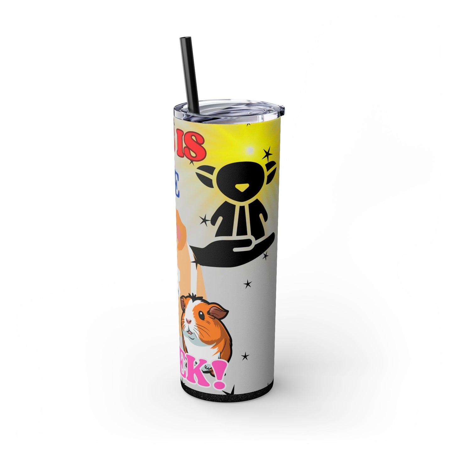 This is the Wheek, Guinea Pig Star Wars Themed Skinny Tumbler with Straw, 20oz