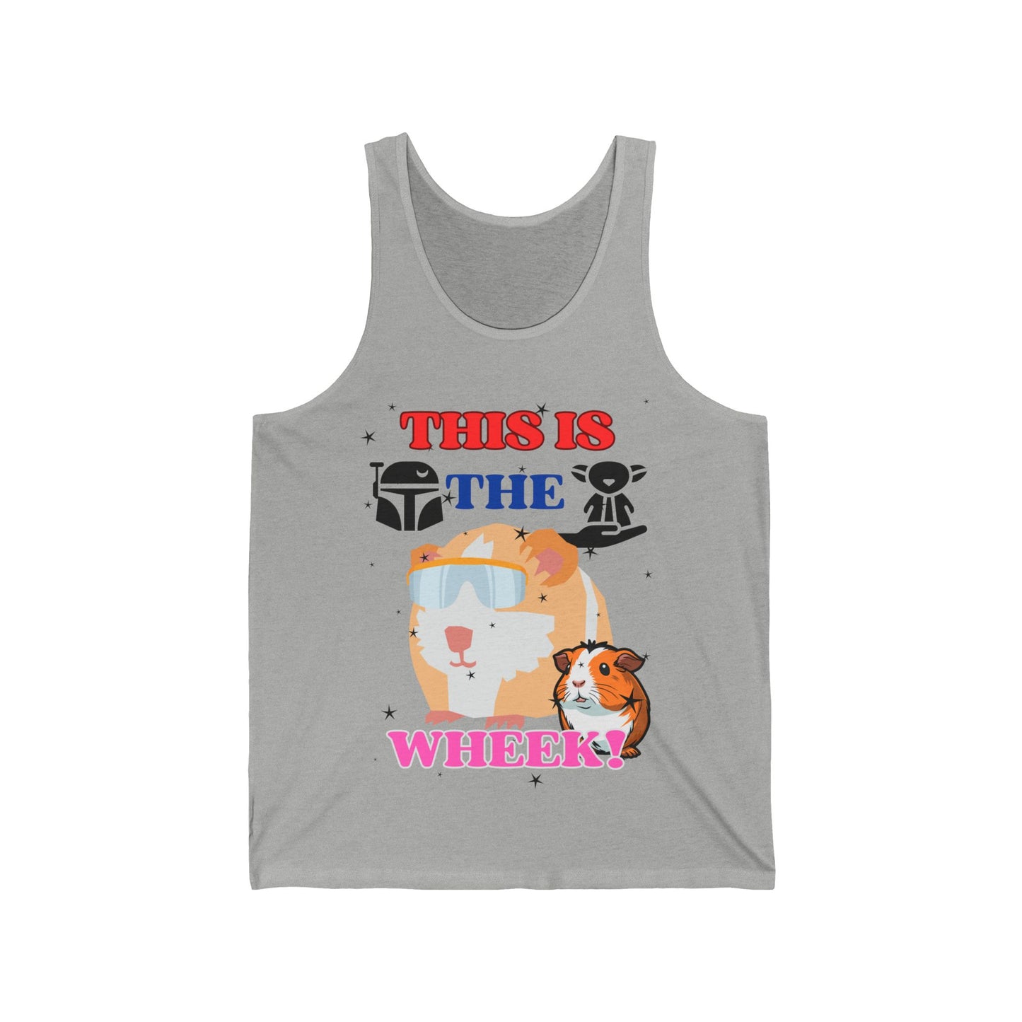 This is the Wheek, Guinea Pig, Mandalorian Themed Unisex Jersey Tank