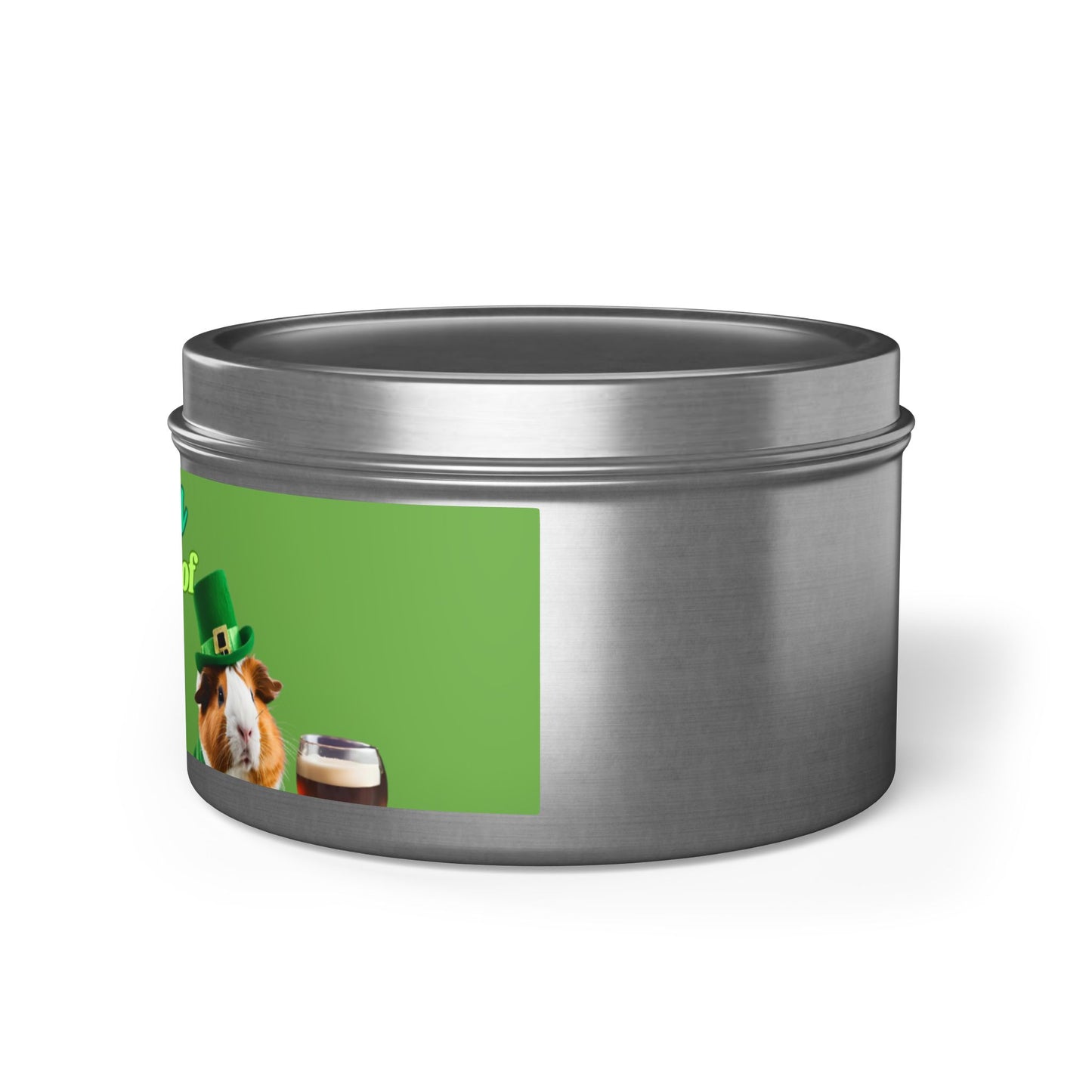 Tin Candles, Guinea Pig Holding Pint of Ale, St. Patrick's Day Decor, Irish