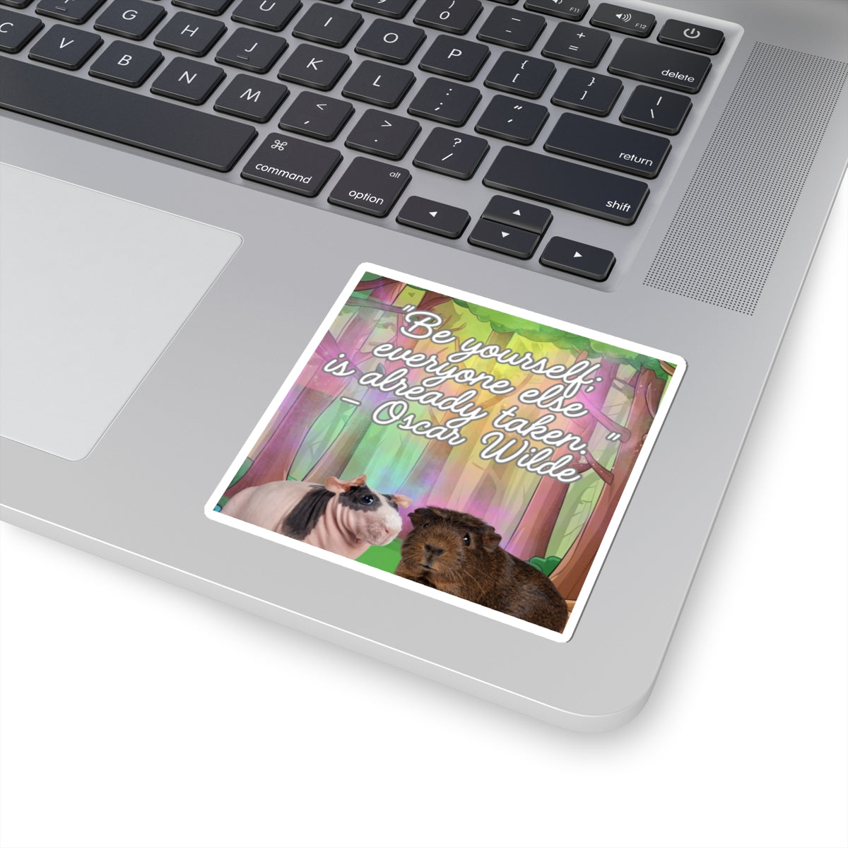 Inspirational Guinea Pig Kiss-Cut Stickers, Quirky Motivational Decals for Laptops, Journals, Gifts, Animal Lovers, Encouragement