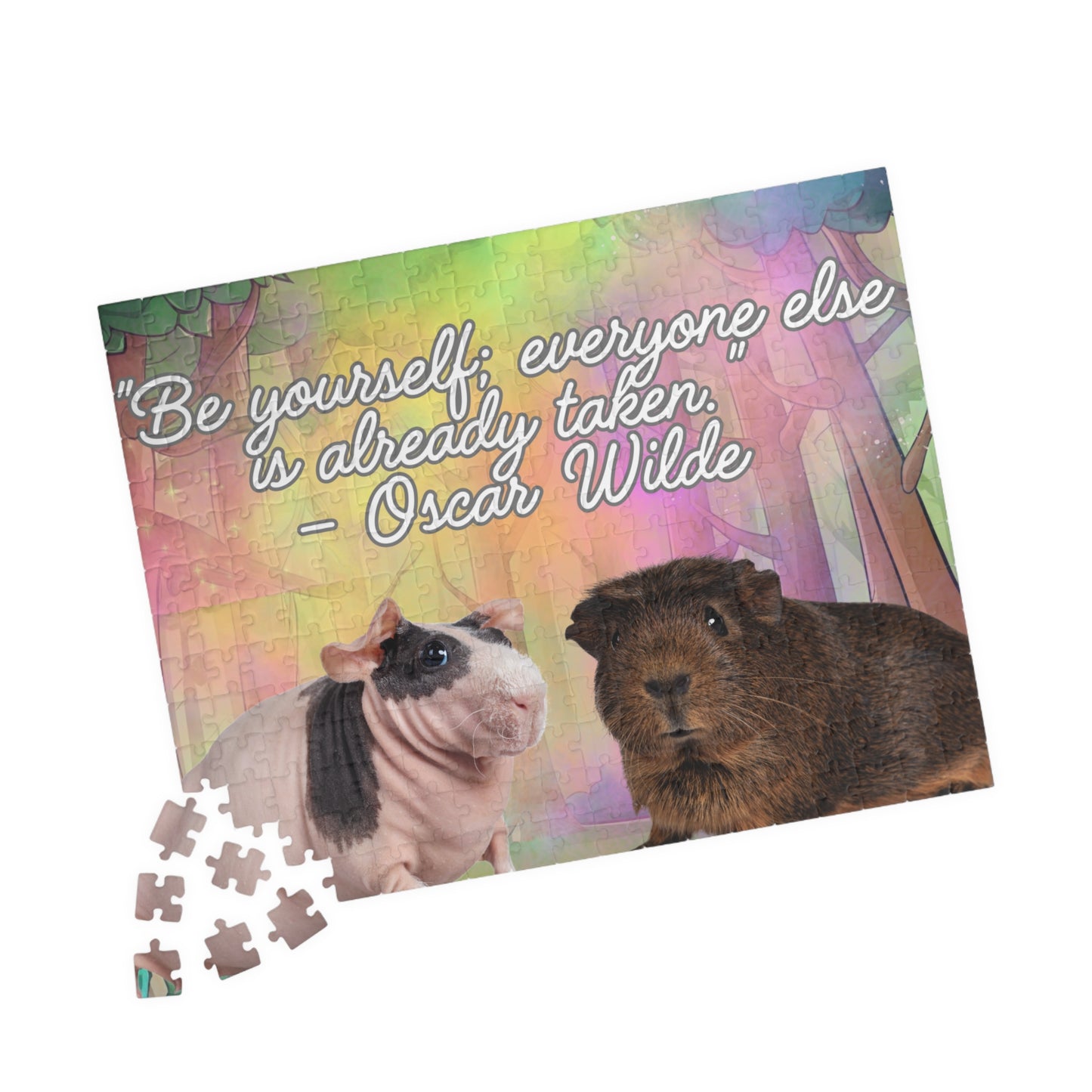 Guinea Pig Puzzle, Be Yourself Everyone Else is Already Taken, Family Game Night Fun, Inspirational Quote Puzzle, Animal Lover Gift