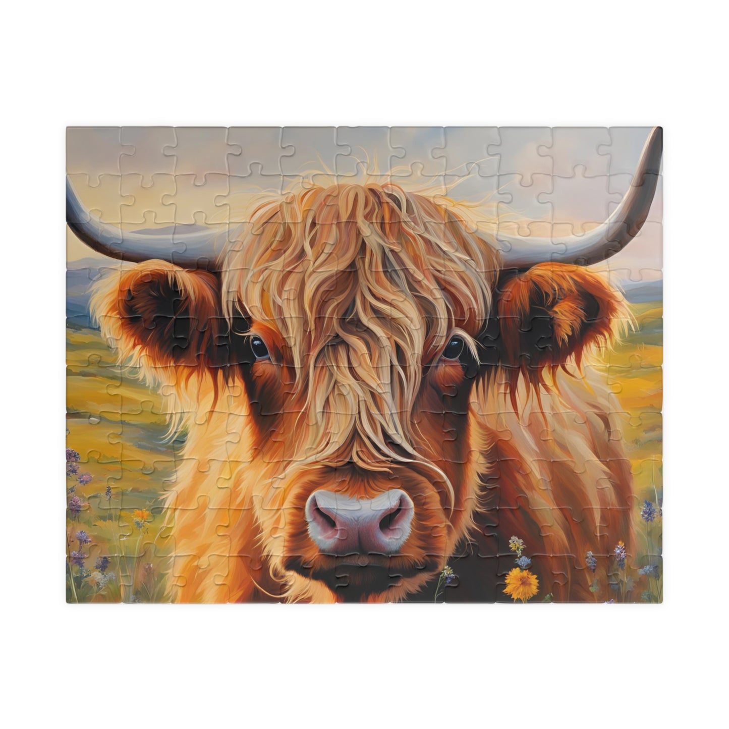 Highland Cow Puzzle - 110, 252, 520 & 1014-Piece Options - Perfect for Animal Lovers and Family Fun!