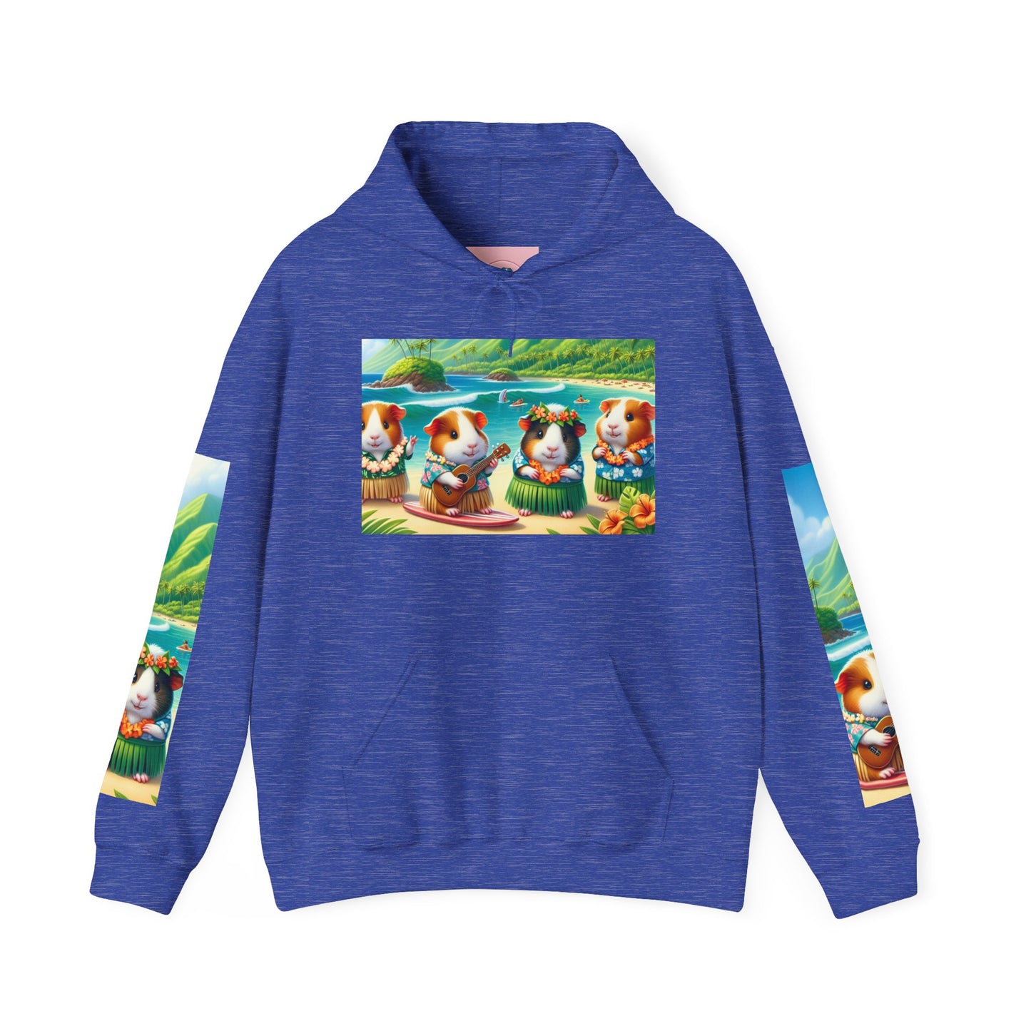 Tropical Guinea Pigs Hoodie, Islander Pigs Sweatshirt, Beach Celebration Jumper, Unisex Hooded Pullover, Coastal Animal Outerwear