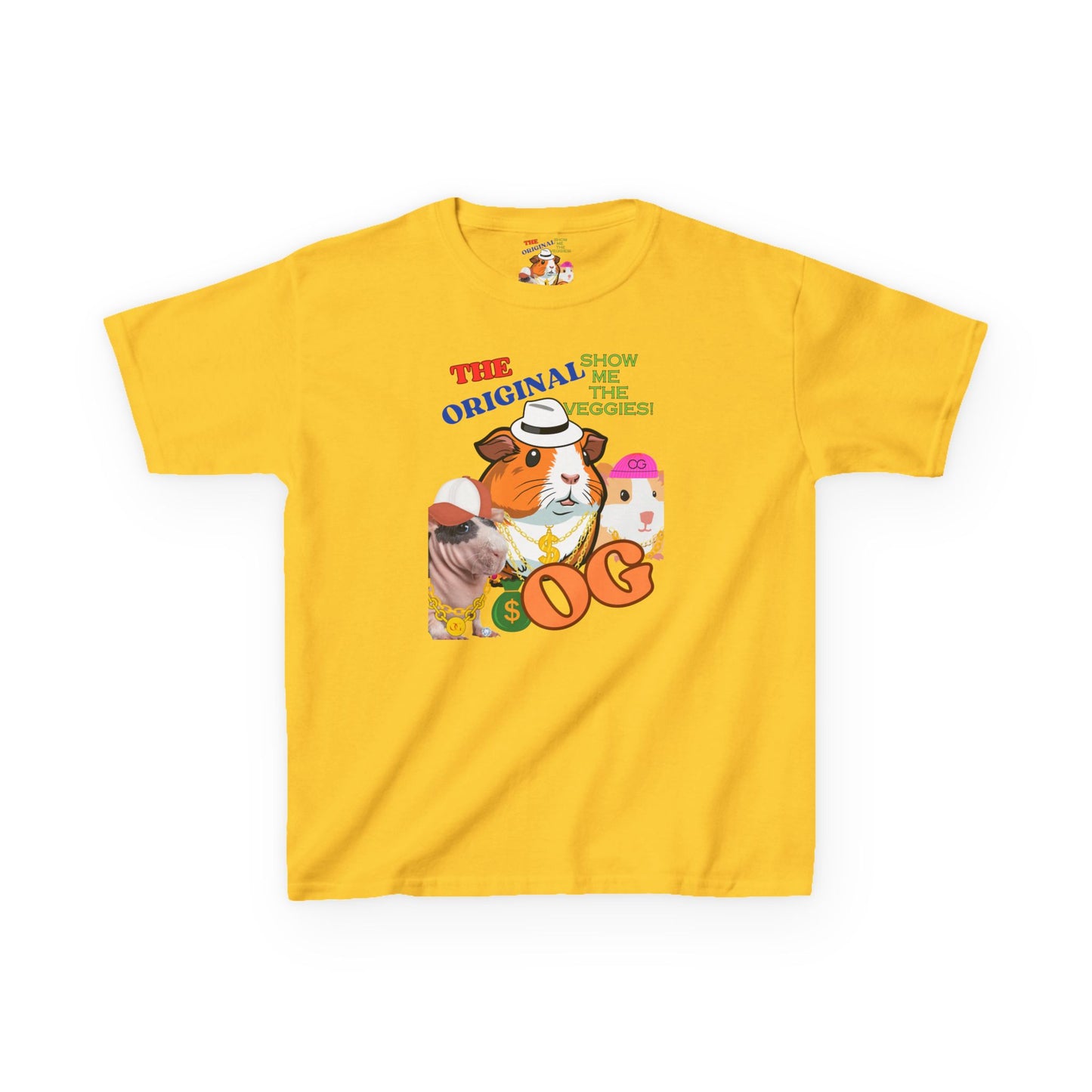 The Original OG Show Me the Veggies, Guinea Pig Kids Heavy Cotton™ Tee