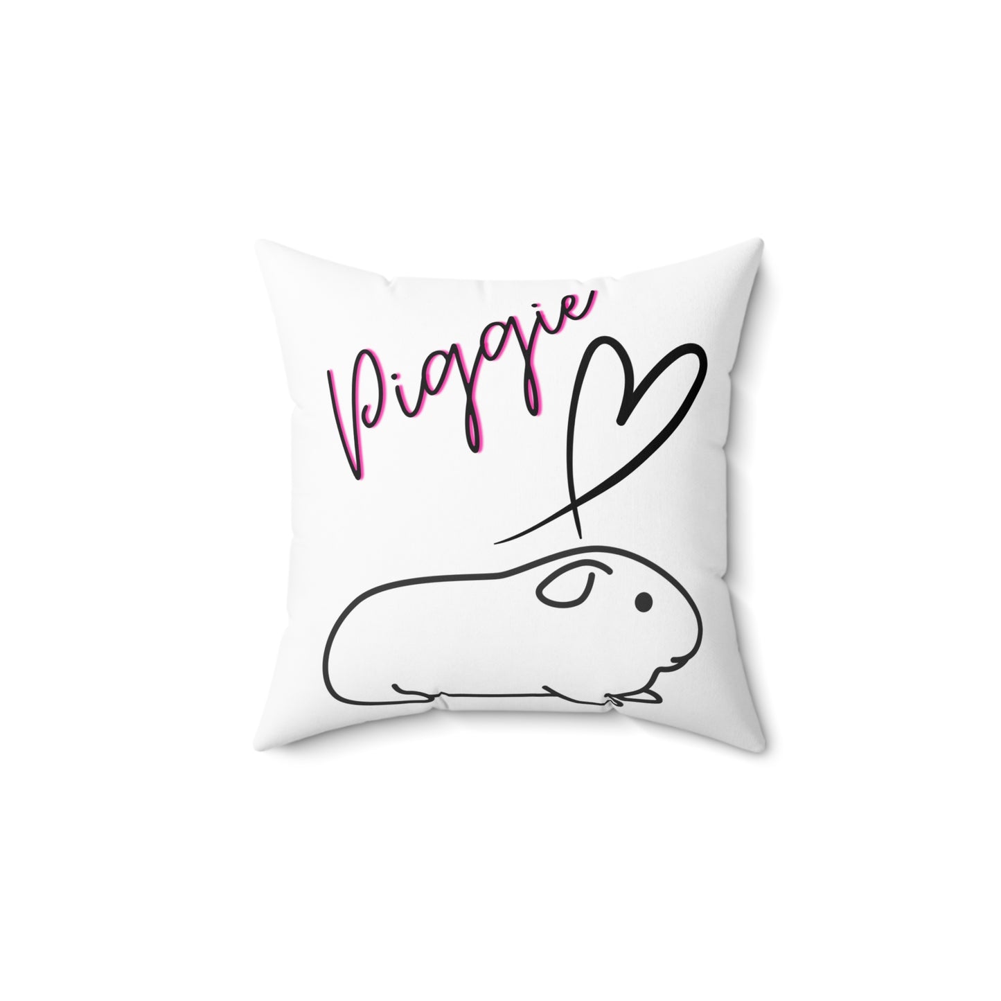 Guinea Pig Love Square Pillow, Decorative Cushion for Animal Lovers, Home Decor Gift, Throw Pillow, Sofa Accent Pillow, Pet Owner Present