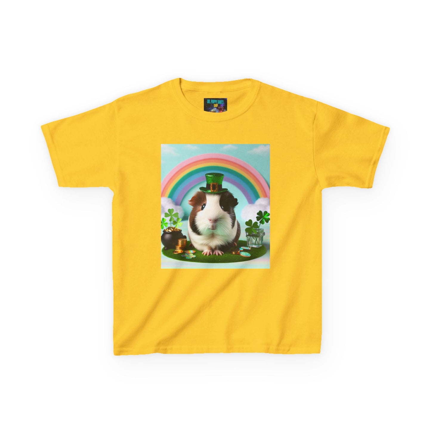 Guinea Pig Rainbow Tee, Fun Kids Shirt, St. Patrick's Day, Animal Lover Gift,