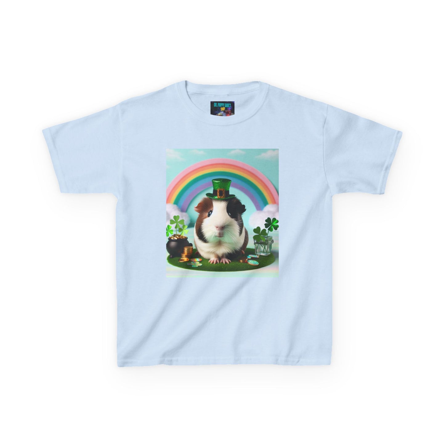 Guinea Pig Rainbow Tee, Fun Kids Shirt, St. Patrick's Day, Animal Lover Gift,