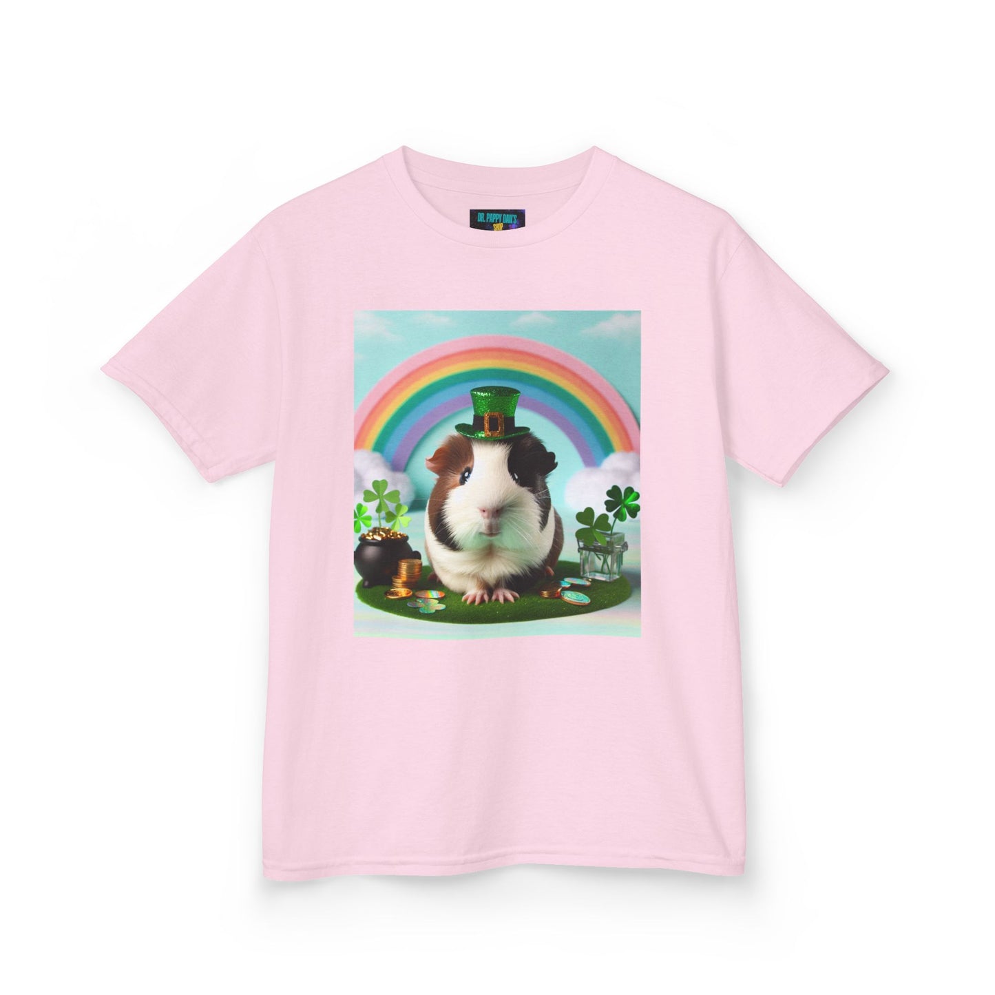 Guinea Pig Rainbow Tee, Fun Kids Shirt, St. Patrick's Day, Animal Lover Gift,