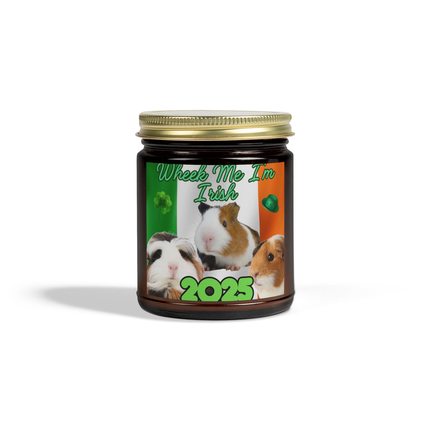 Guinea Pig Themed Scented Candle | Wheel Me I'm Irish 2025, Pet Lover Gift, St.