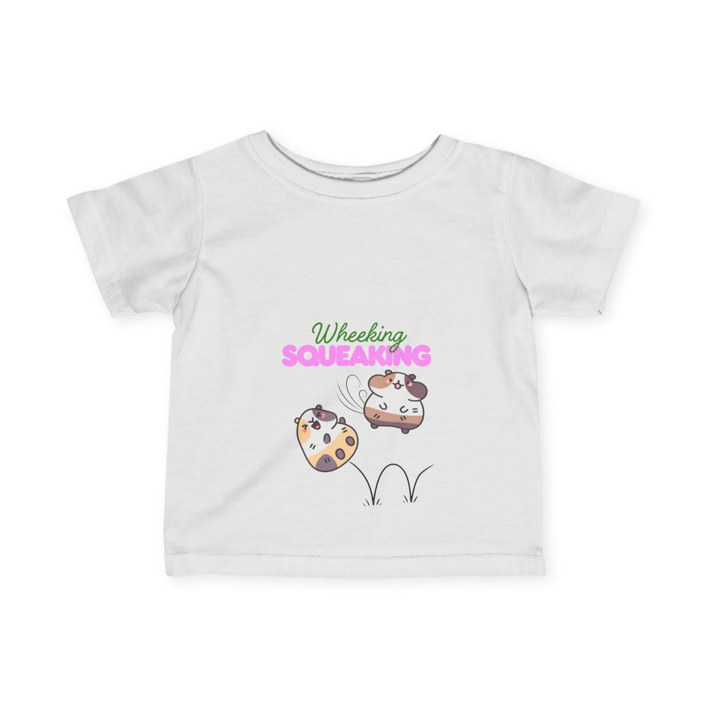 Guinea Pig Infant Tee, Wheeking & Squeaking, Customize-able Back, Cute Kawaii Animal Shirt, Baby Clothes, Toddler Top, Kids Graphic T-Shirt