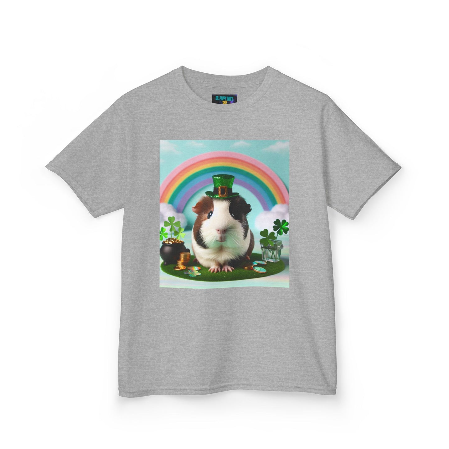 Guinea Pig Rainbow Tee, Fun Kids Shirt, St. Patrick's Day, Animal Lover Gift,