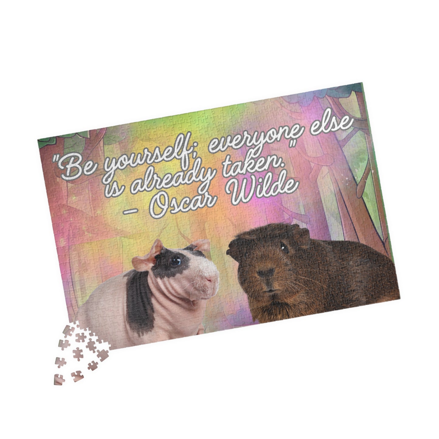 Guinea Pig Puzzle, Be Yourself Everyone Else is Already Taken, Family Game Night Fun, Inspirational Quote Puzzle, Animal Lover Gift