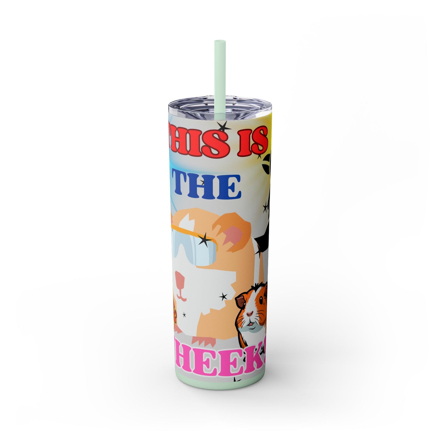 This is the Wheek, Guinea Pig Star Wars Themed Skinny Tumbler with Straw, 20oz