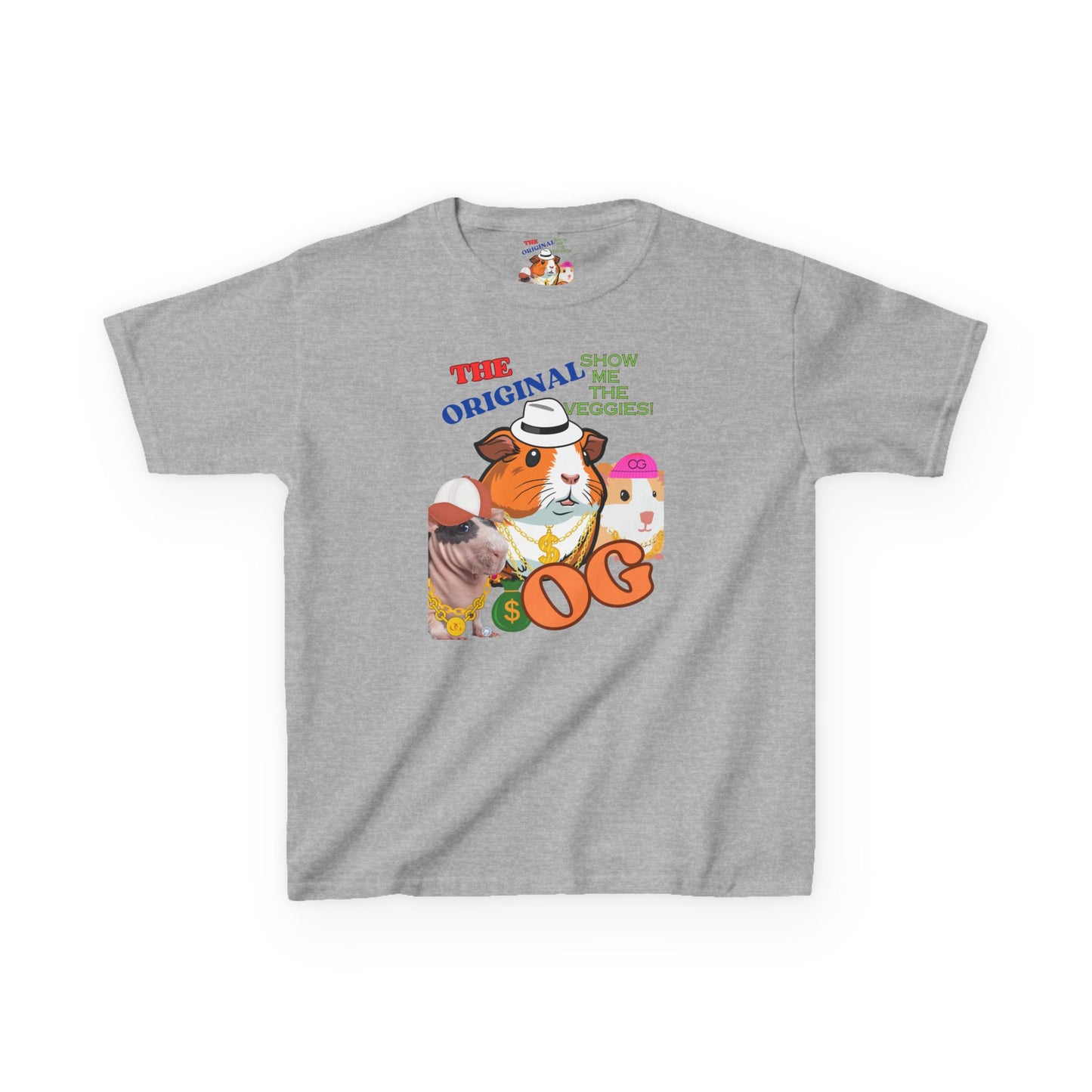 The Original OG Show Me the Veggies, Guinea Pig Kids Heavy Cotton™ Tee